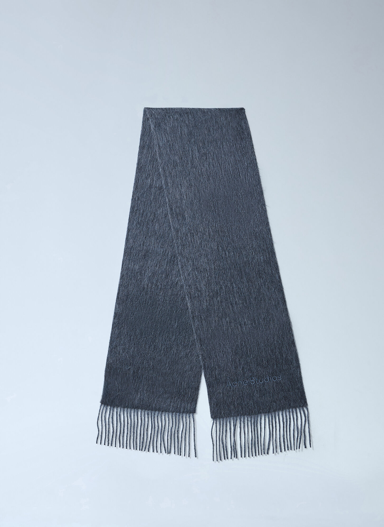  Acne Studios Acne Studios Logo Wool Scarf - Mann Schals Grey One Size 