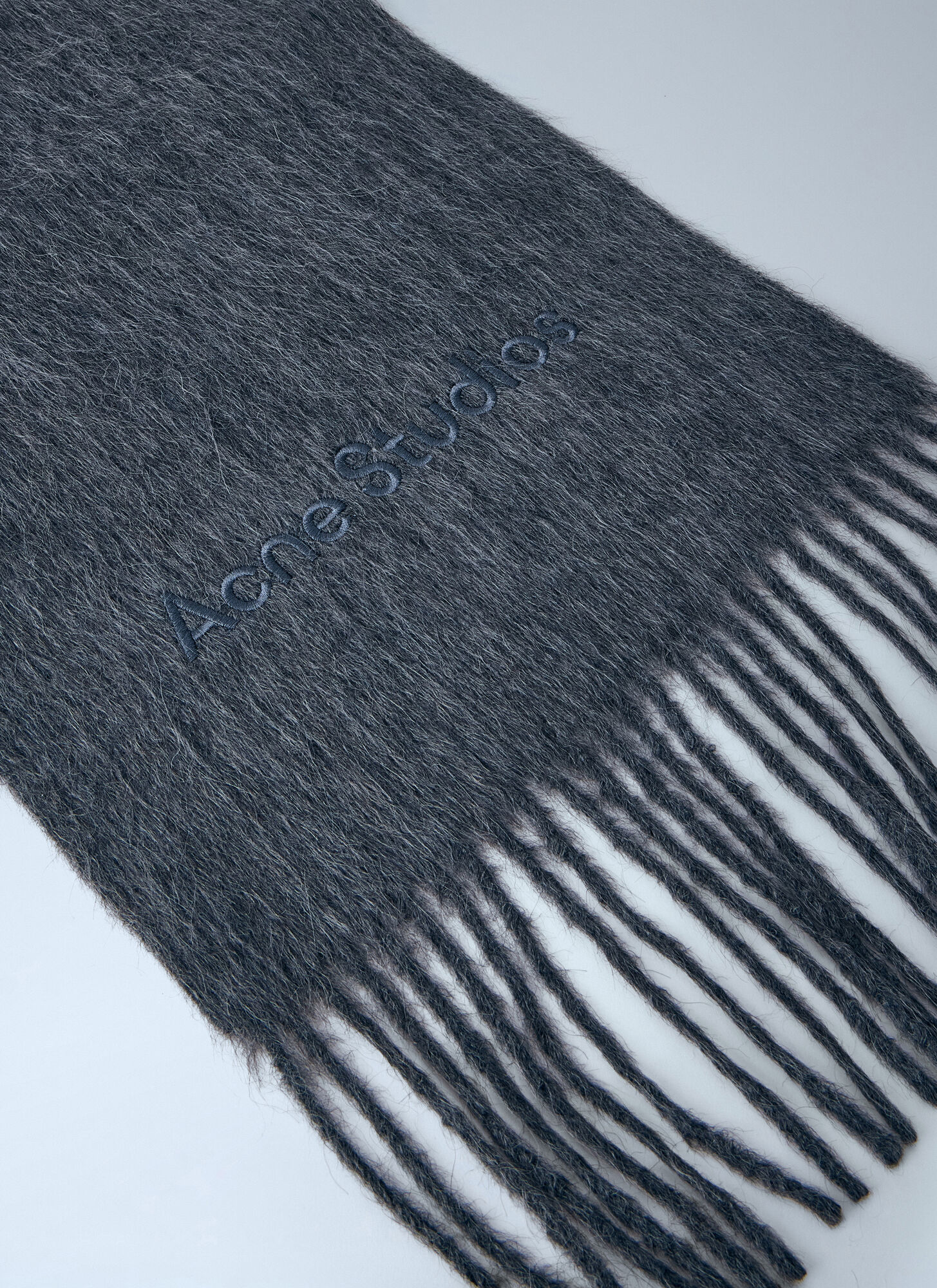  Acne Studios Acne Studios Logo Wool Scarf - Mann Schals Grey One Size 