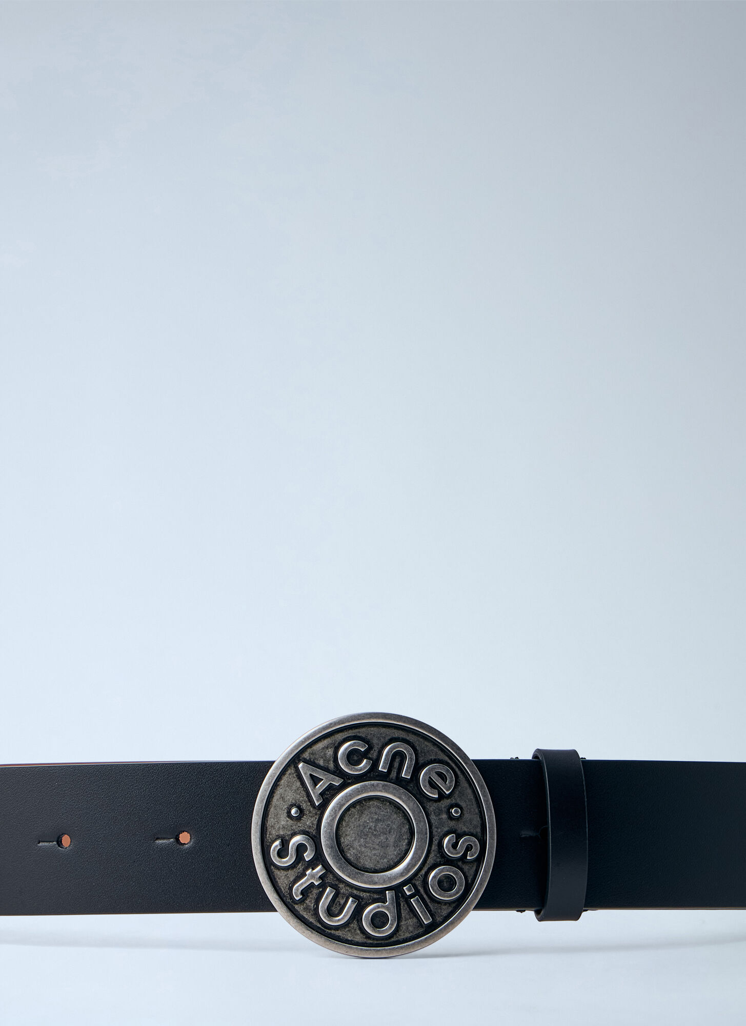  Acne Studios Acne Studios Logo Buckle Leather Belt - Mann Gürtel Black S 