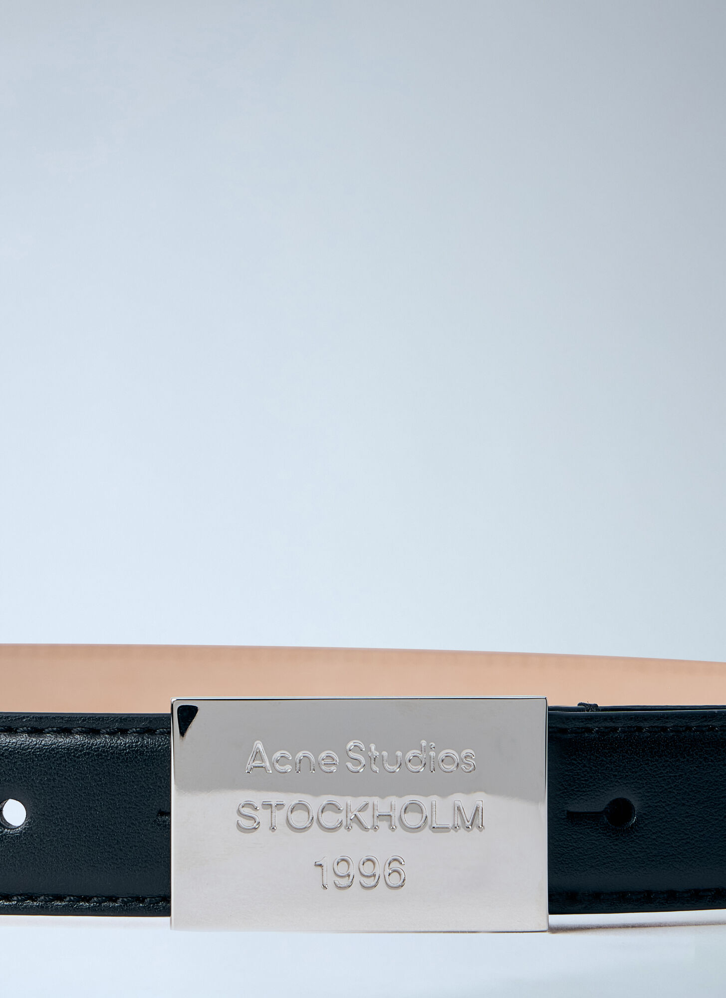  Acne Studios Acne Studios Engraved Logo Leather Belt - Mann Gürtel Black M 
