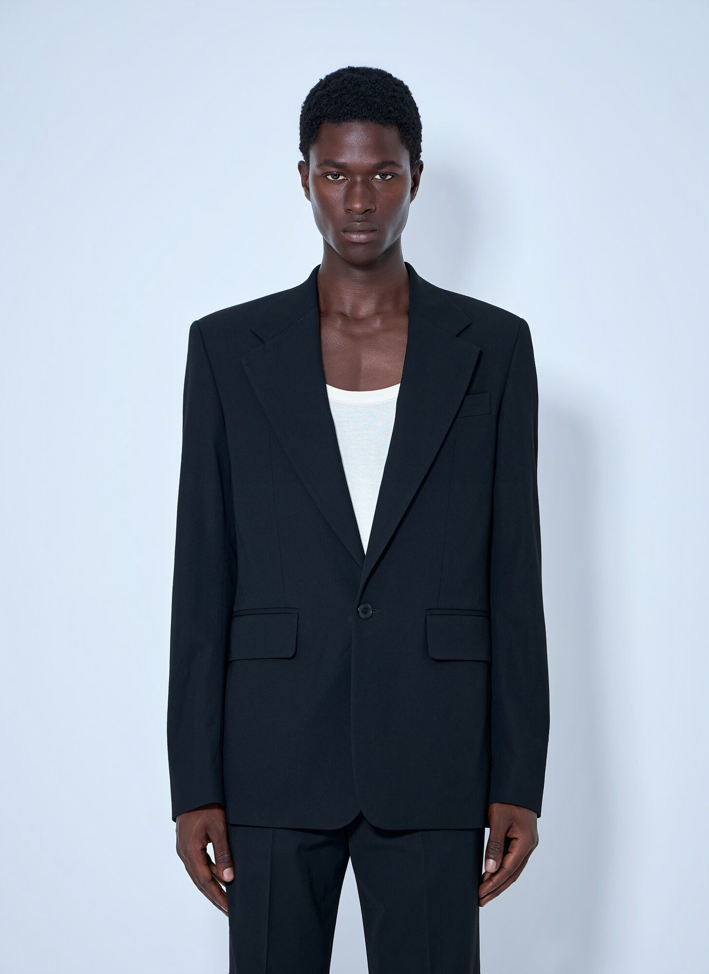 Acne Studios Uomo Nero Fitted Suit Jacket - Man Blazers Eu - 50