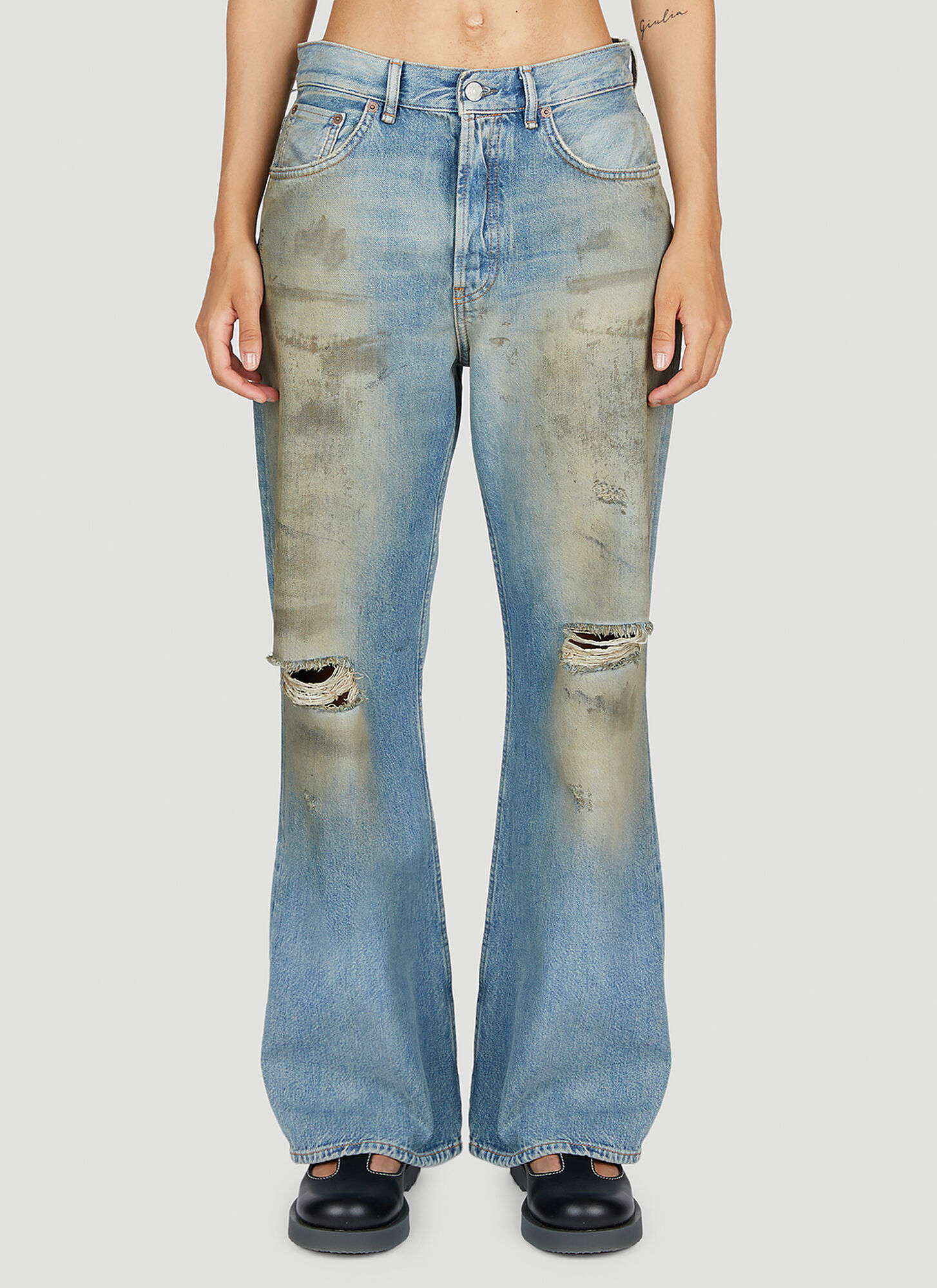 Acne Studios Worn In Jeans - Woman Jeans Blue 28　Acne Studios ジーンズで着用 - 女性ジーンズ ブルー 28 Acne