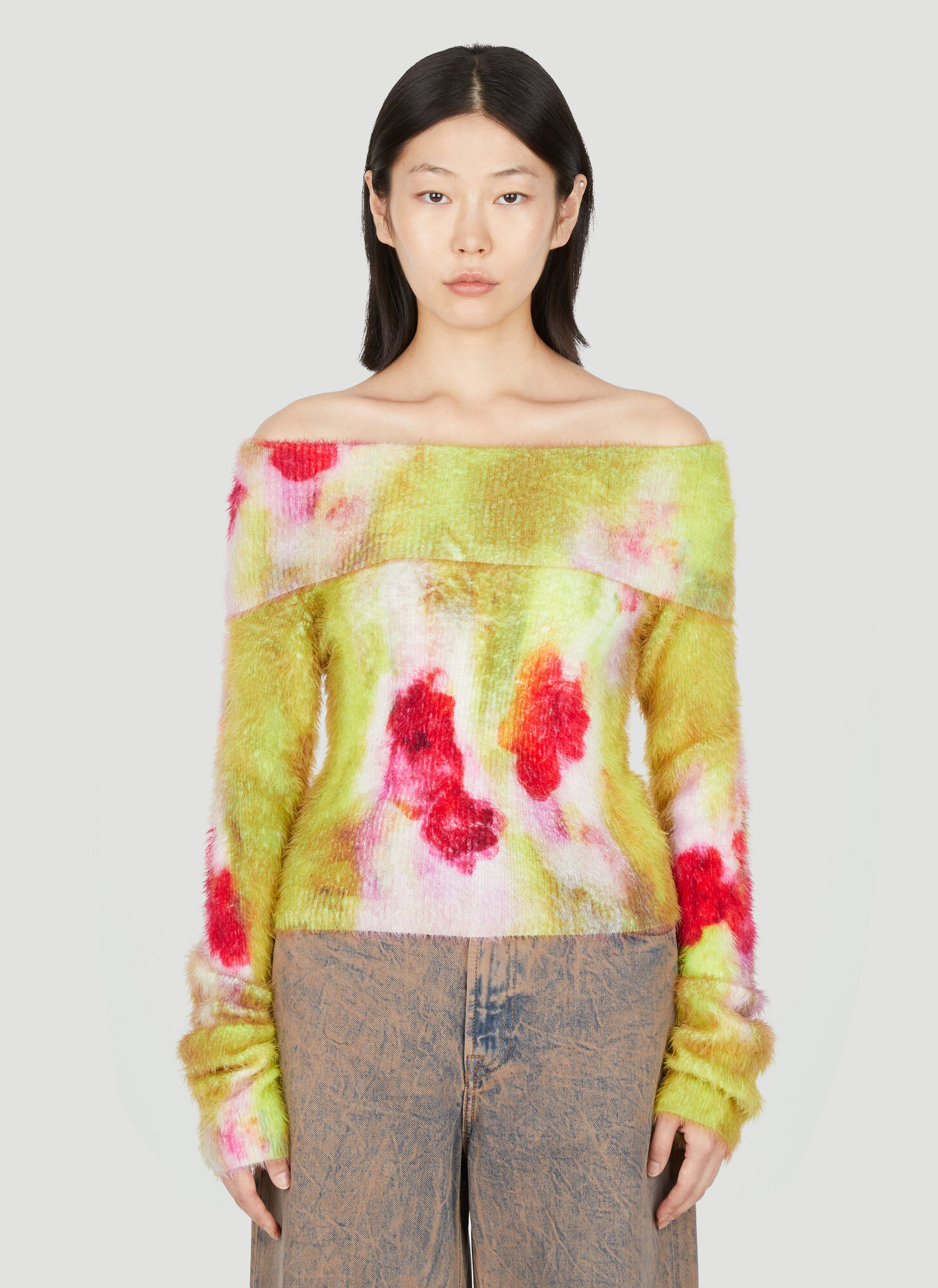 Acne Studios Donna Multicolour - Fuzzy Knit Sweater, Size: S - Immagine 1