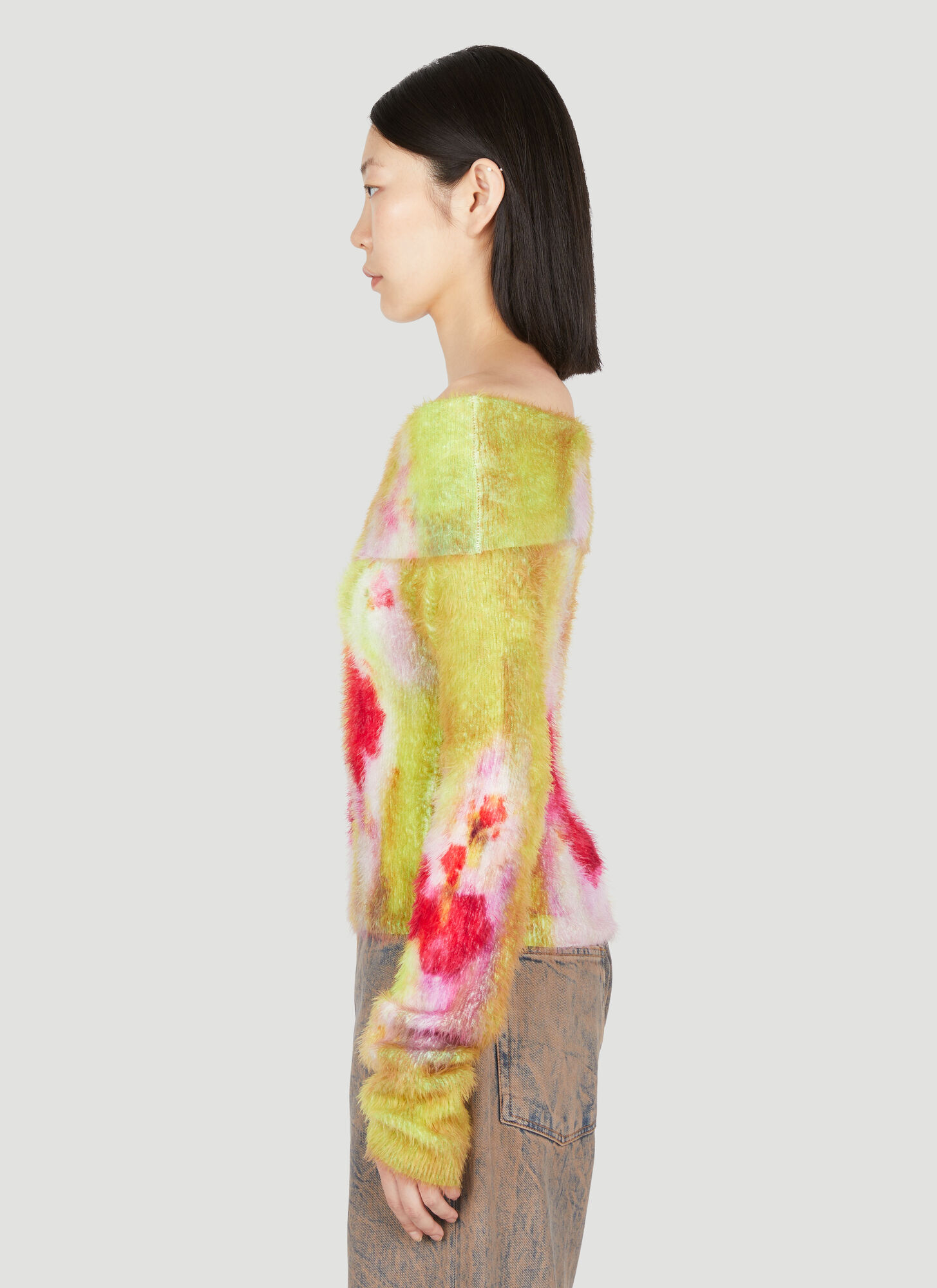  Acne Studios Acne Studios Fuzzy Knit Sweater - Frau Strick Multicolour L 