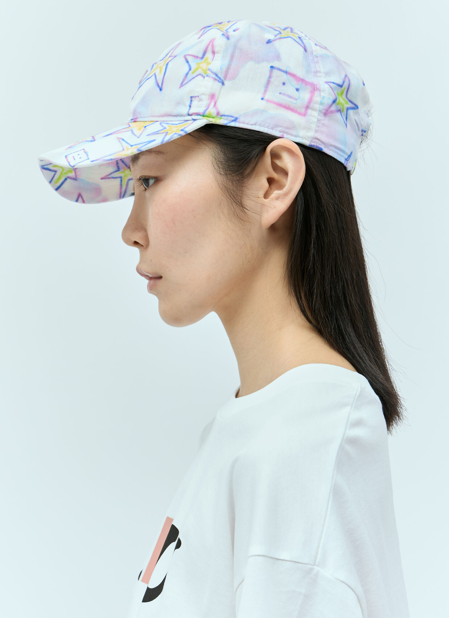 Acne Studios Acne Studios Micro Face Patch Baseball Cap - Woman Hats Pink One Size　Acne Studios マイクロ フェイス パッチ ベースボール キャップ - 女性用帽子 ピンク