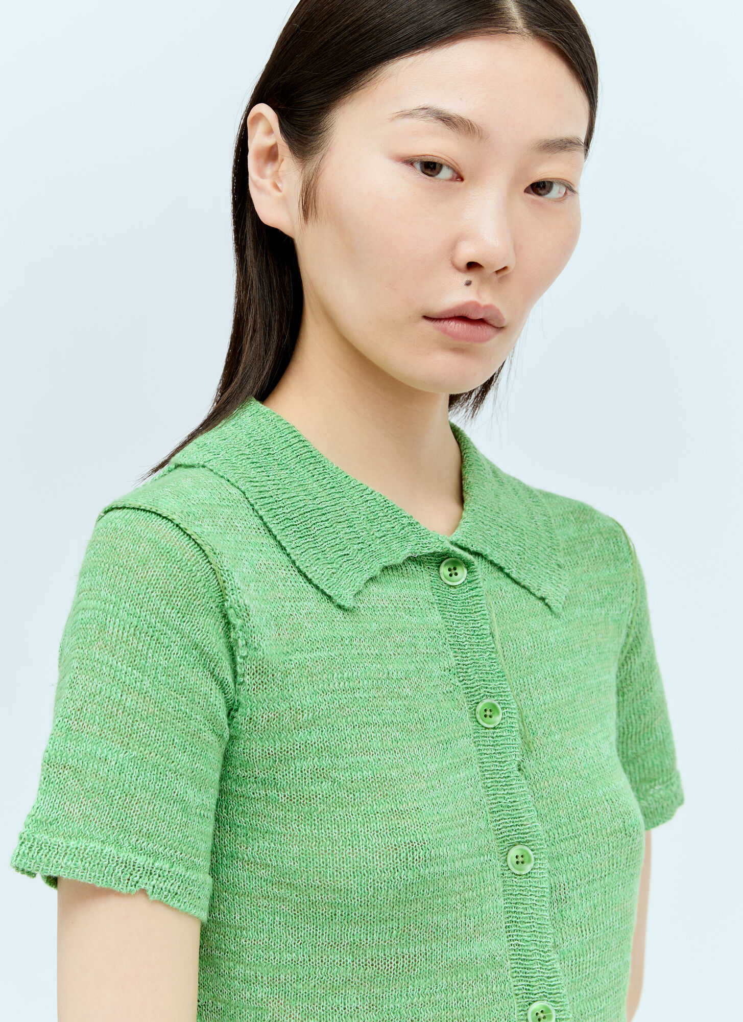  Acne Studios Acne Studios Cropped Cardigan - Frau Tops Green S 
