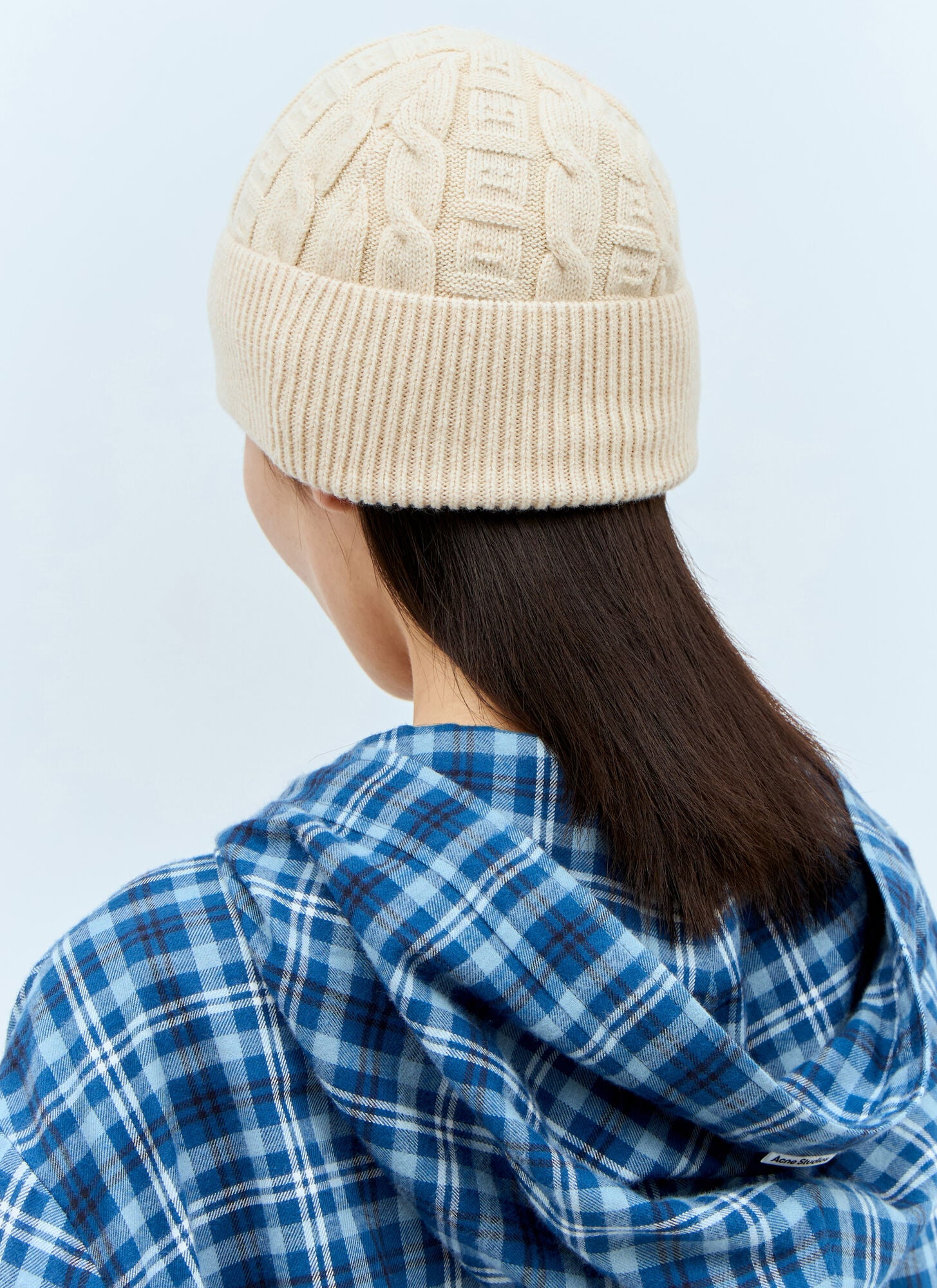  Acne Studios Acne Studios Cable Knit Beanie Hat - Frau Hats Beige One Size 