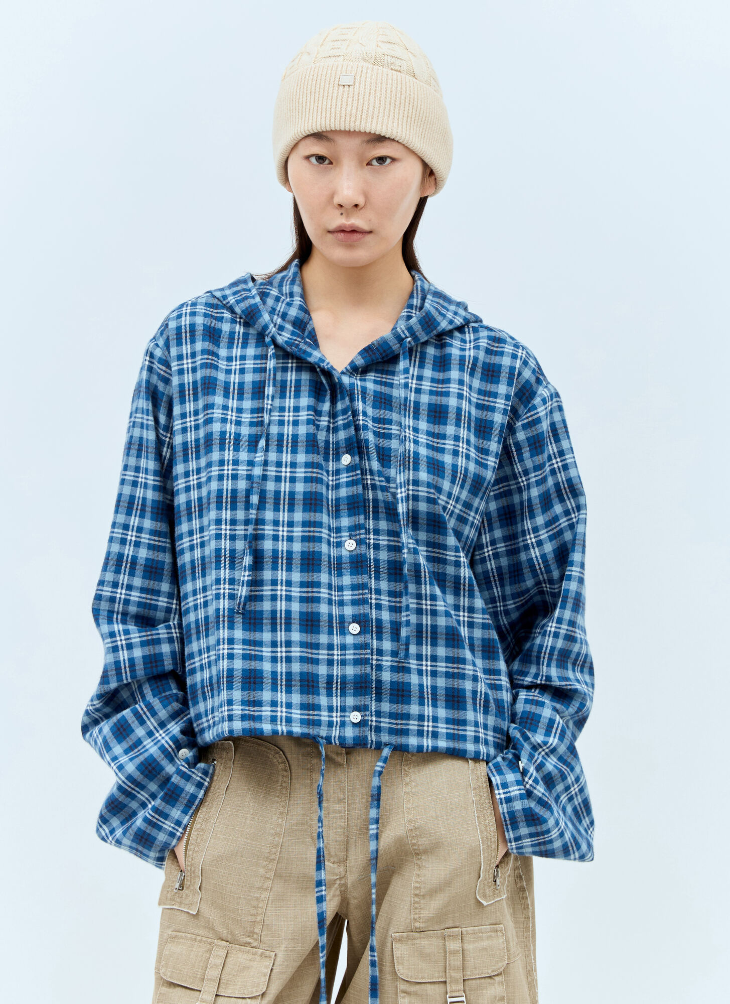  Acne Studios Acne Studios Cable Knit Beanie Hat - Frau Hats Beige One Size 