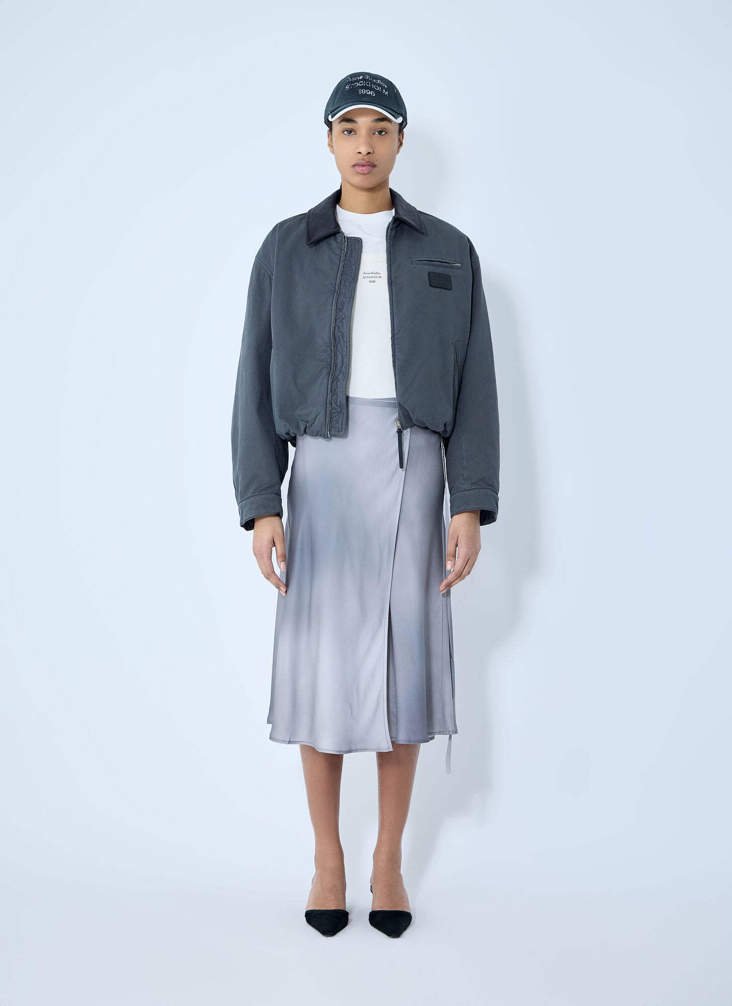  Acne Studios Acne Studios Satin Wrap Skirt - Frau Röcke Grey Fr - 40 