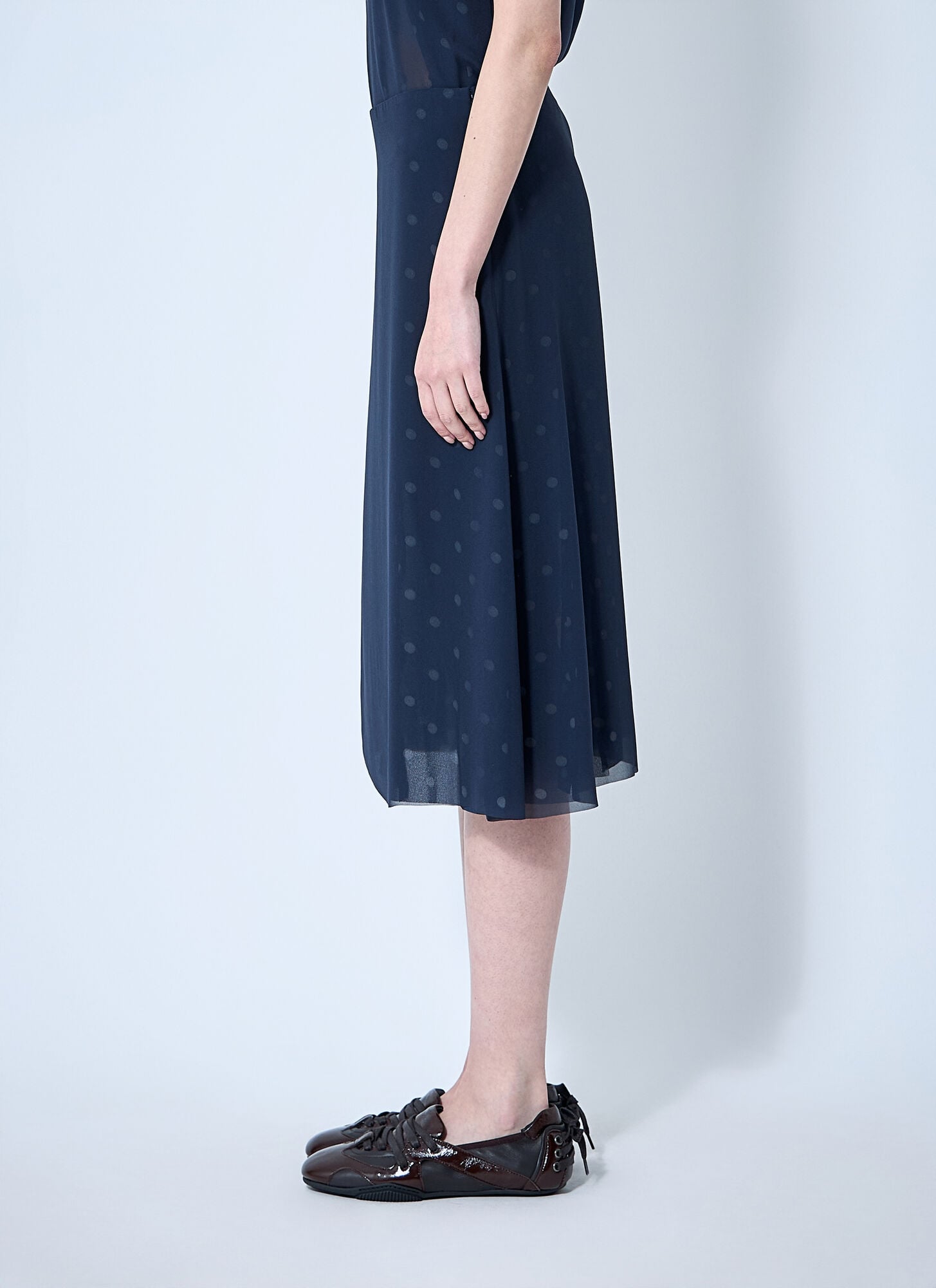  Acne Studios Acne Studios Mesh Layered Midi Skirt - Frau Röcke Navy Fr - 40 