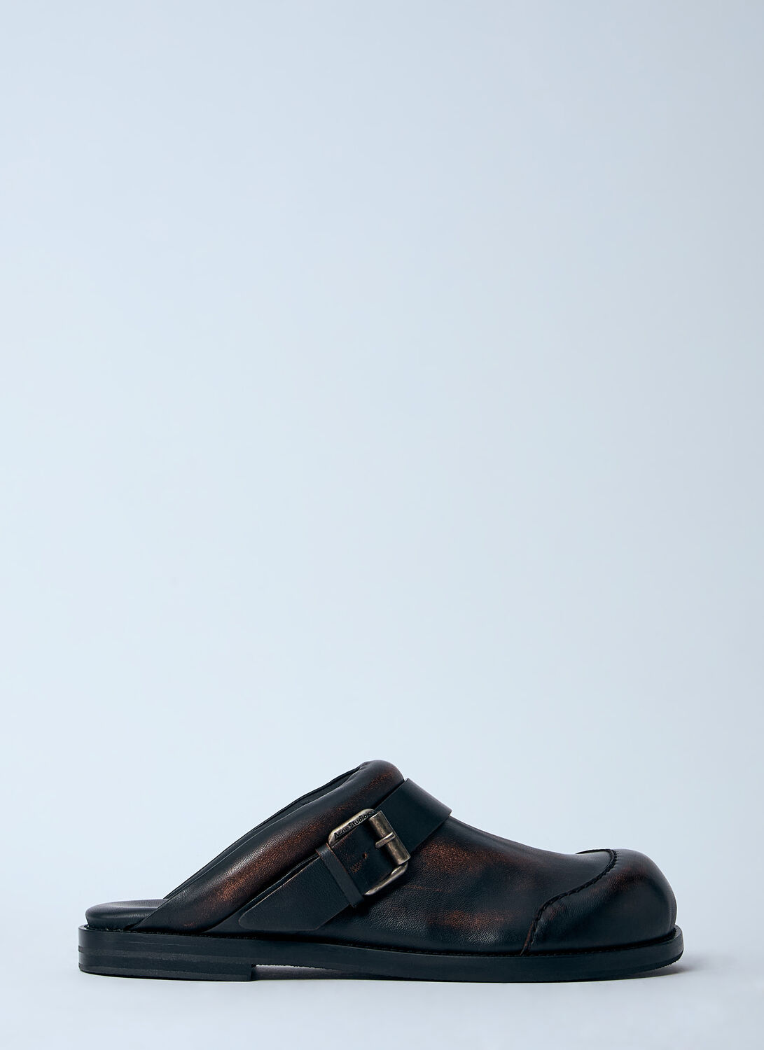 Acne Studios Leather Buckle Mules