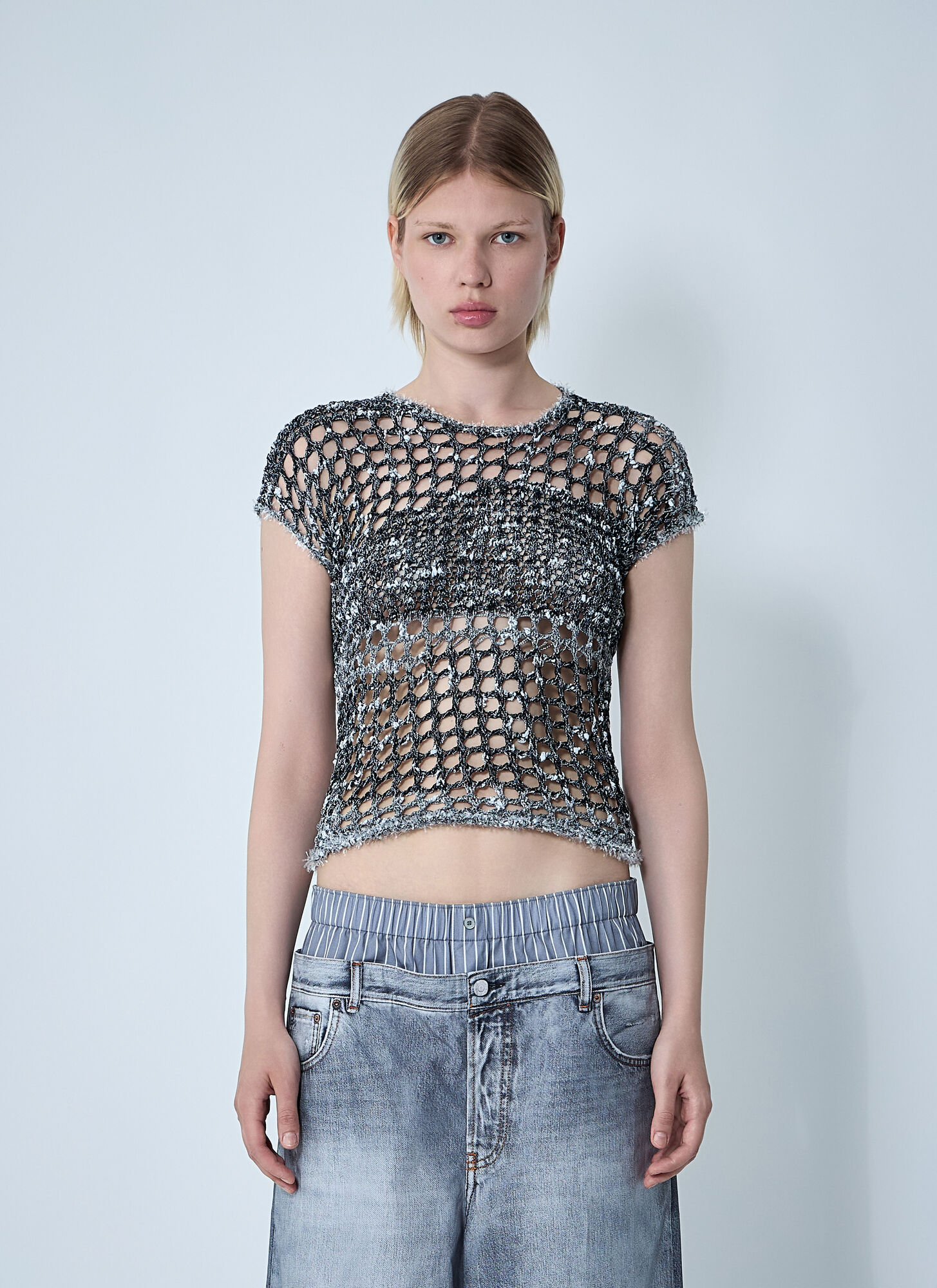 Acne Studios Kambon Tweedy Crochet Top