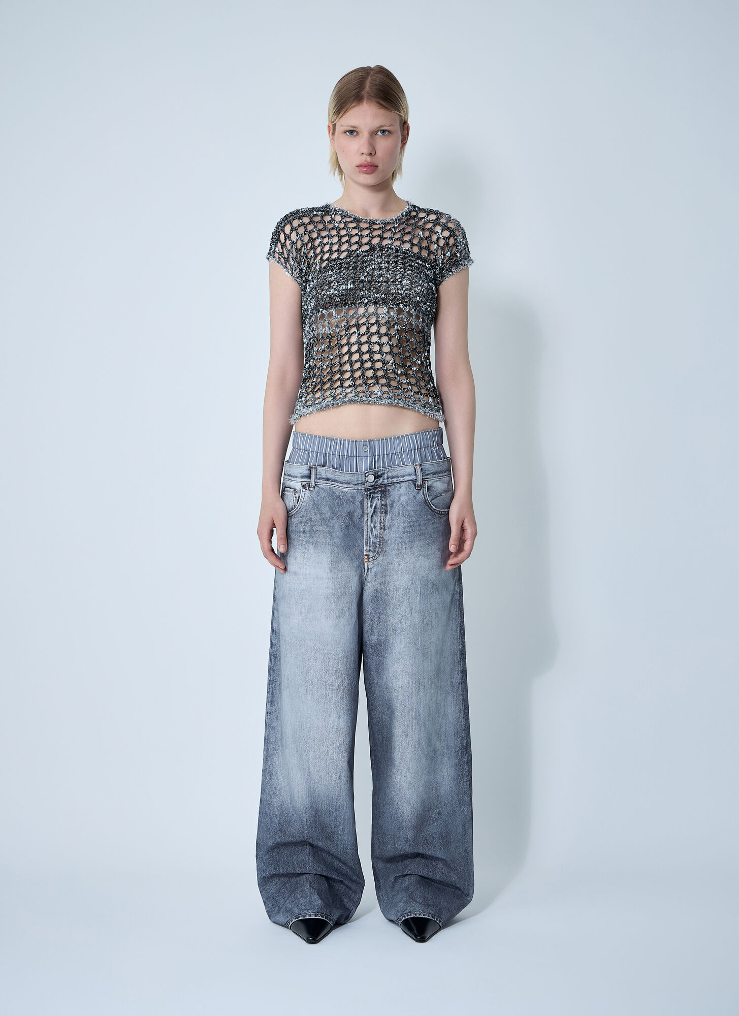  Acne Studios Acne Studios Crochet Top - Frau T-shirts Black L 