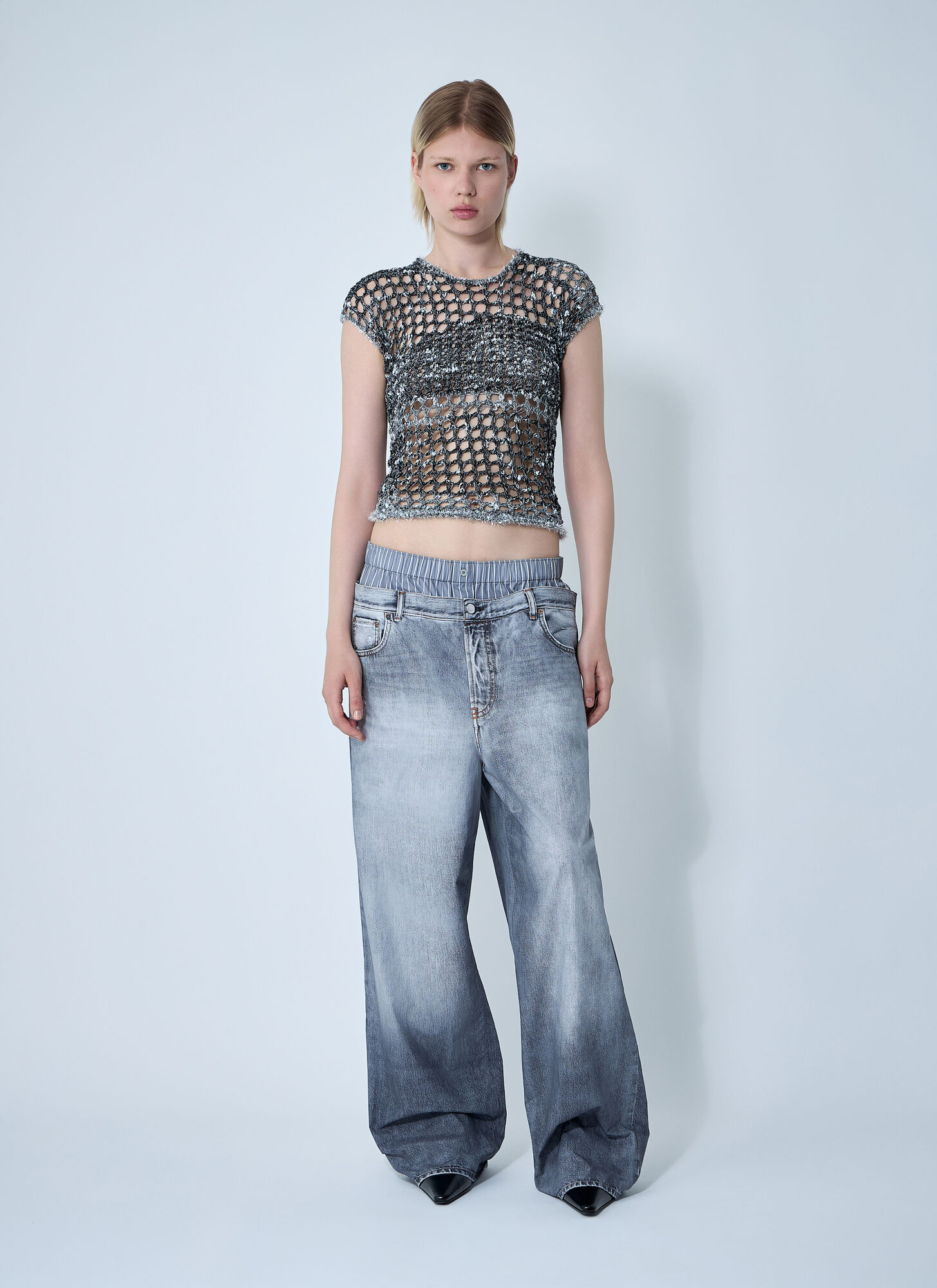  Acne Studios Acne Studios Printed Pants - Frau Hosen Grey It - 40 