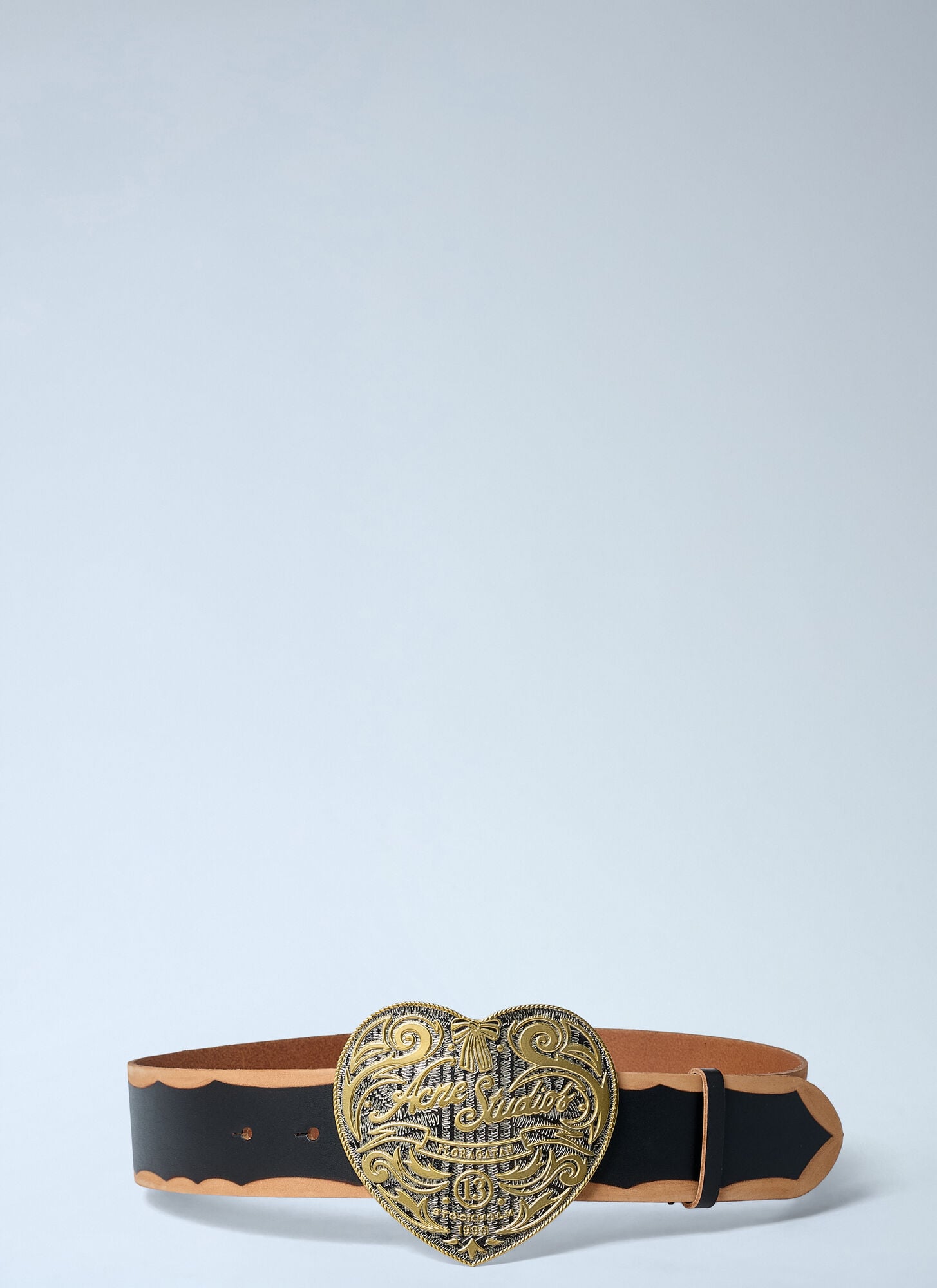  Acne Studios Acne Studios Heart Logo Engraved Belt - Frau Gürtel Camel M 