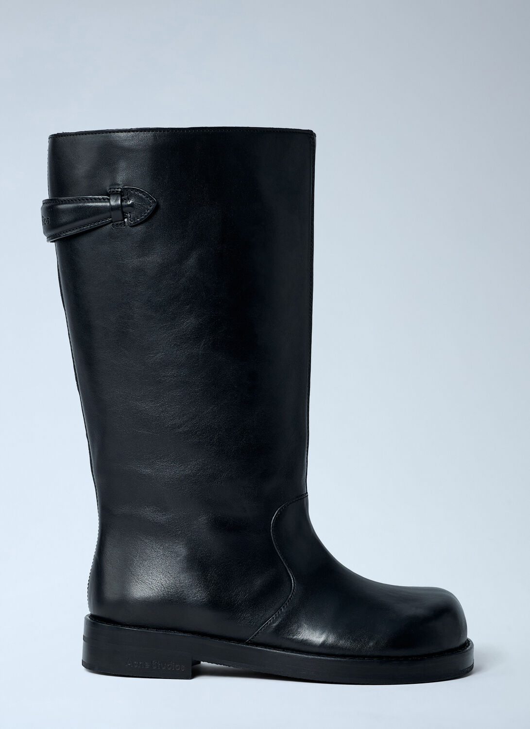 Acne Studios Knee Length Round Toe Beshay Boot In Black