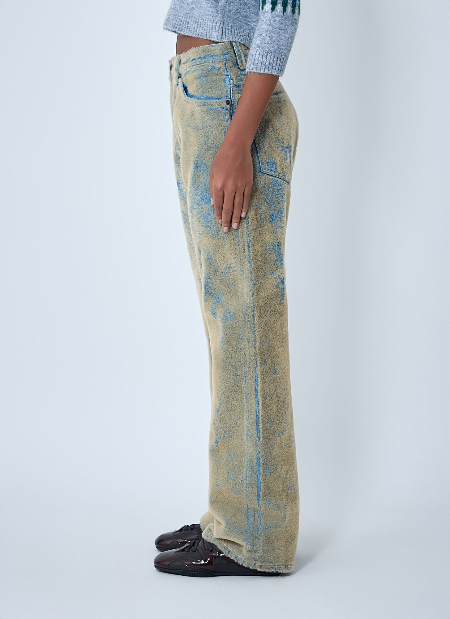  Acne Studios Acne Studios Flocked Denim Jeans - Frau Jeans Blue Fr - 38 