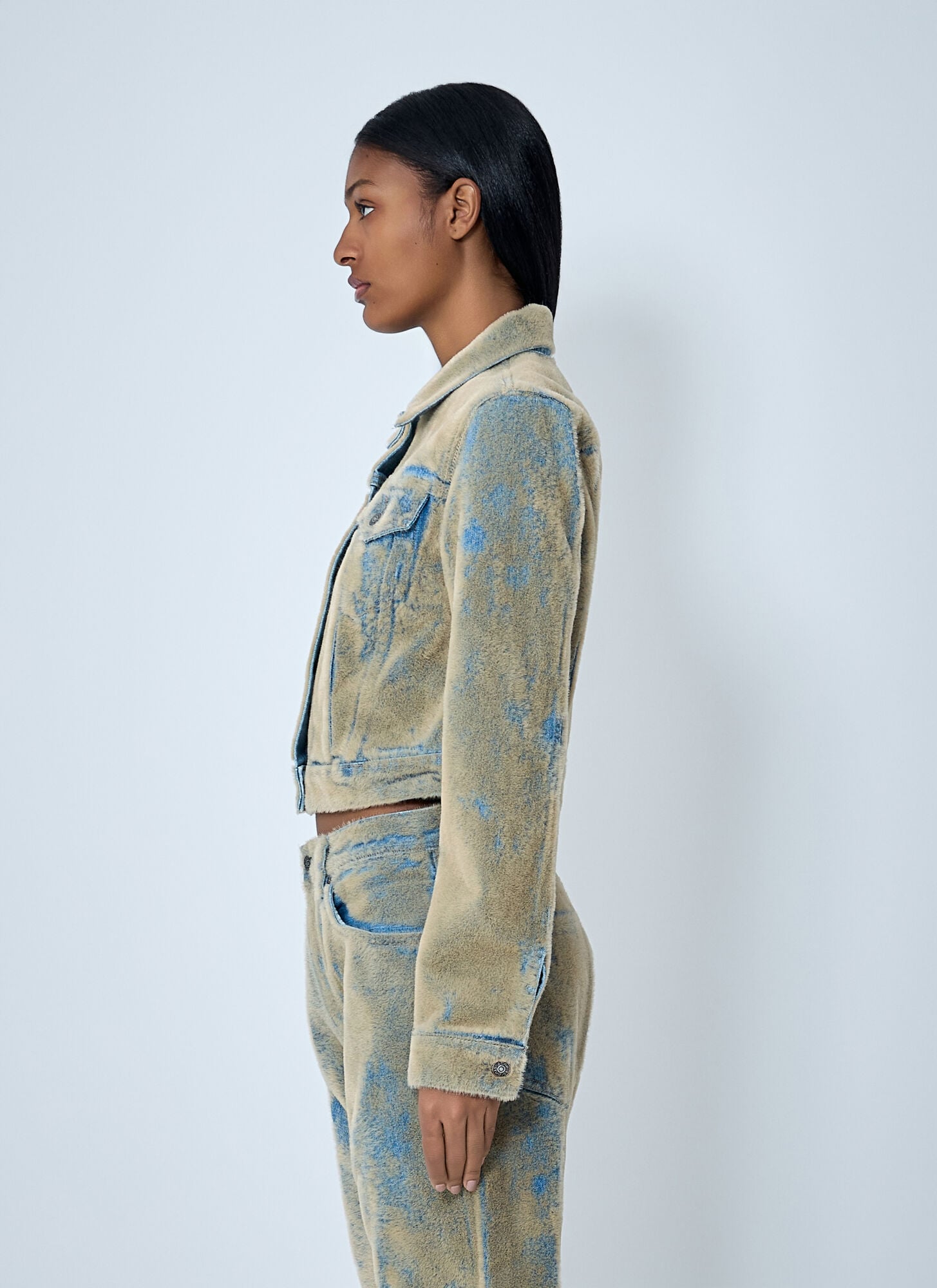  Acne Studios Acne Studios Flocked Denim Jacket - Frau Jacken Blue Fr - 36 