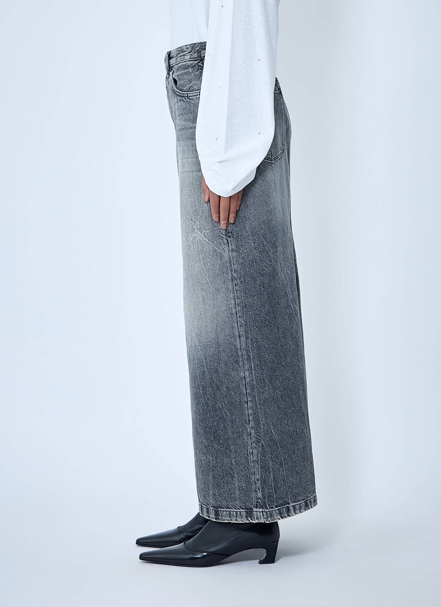  Acne Studios Acne Studios Denim Maxi Skirt - Frau Röcke Grey Fr - 36 