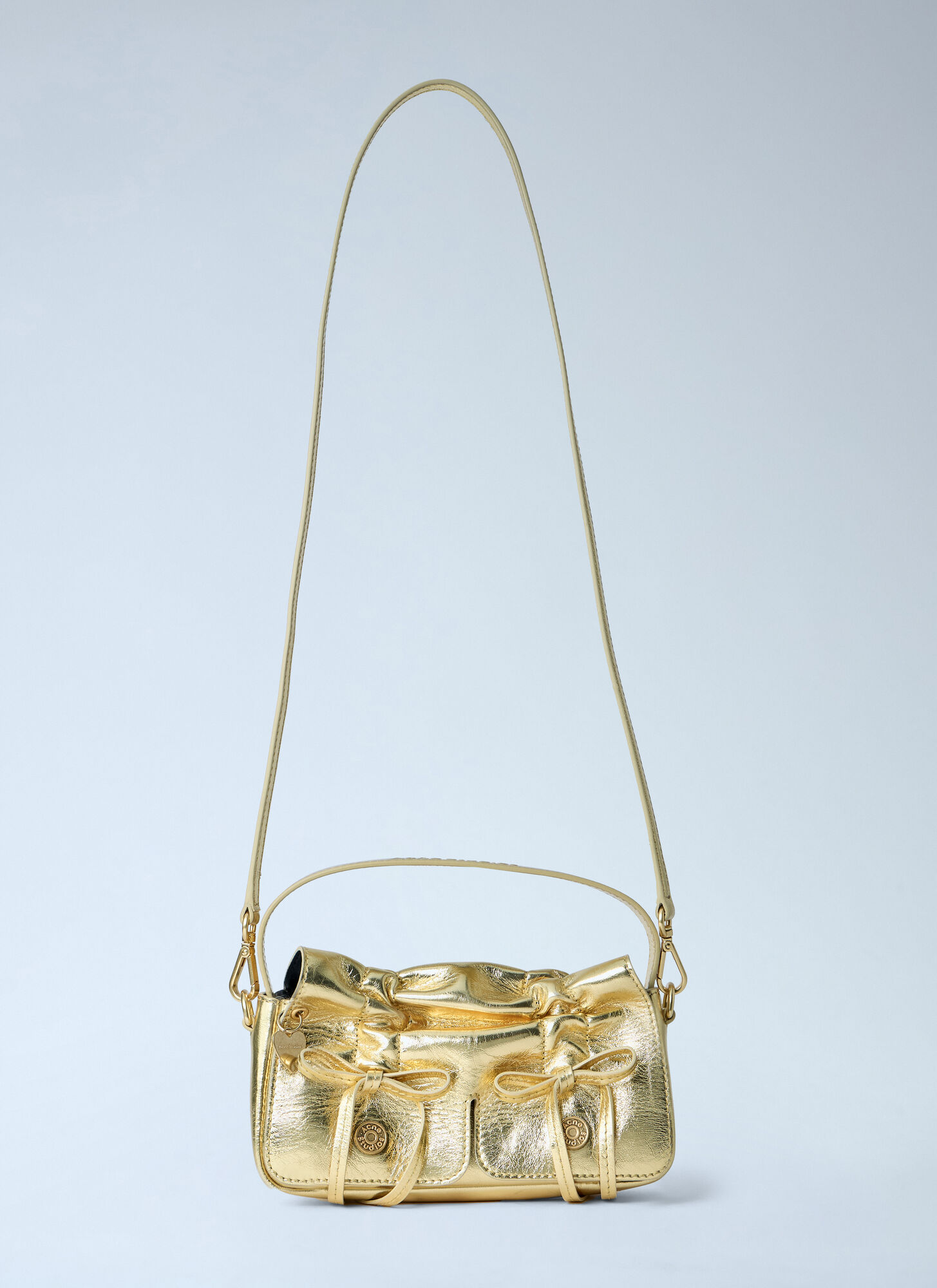 Acne Studios Acne Studios Micro Multipocket Crossbody Bag - Woman Shoulder Bags Gold One Size　Acne Studios マイクロ マルチポケット クロスボディ バッグ - 