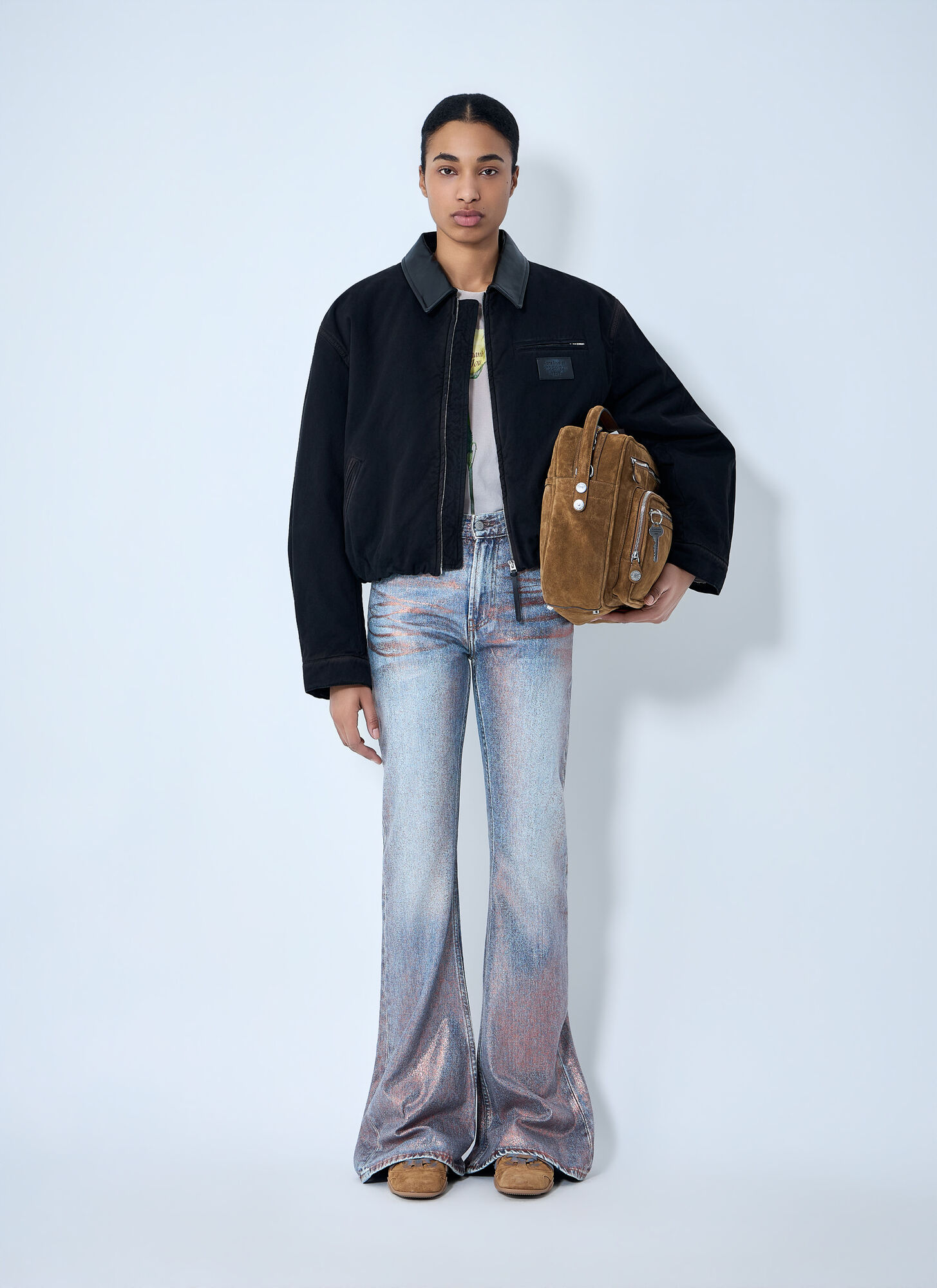  Acne Studios Acne Studios Fitted Glitter Jeans - Frau Jeans Blue S 