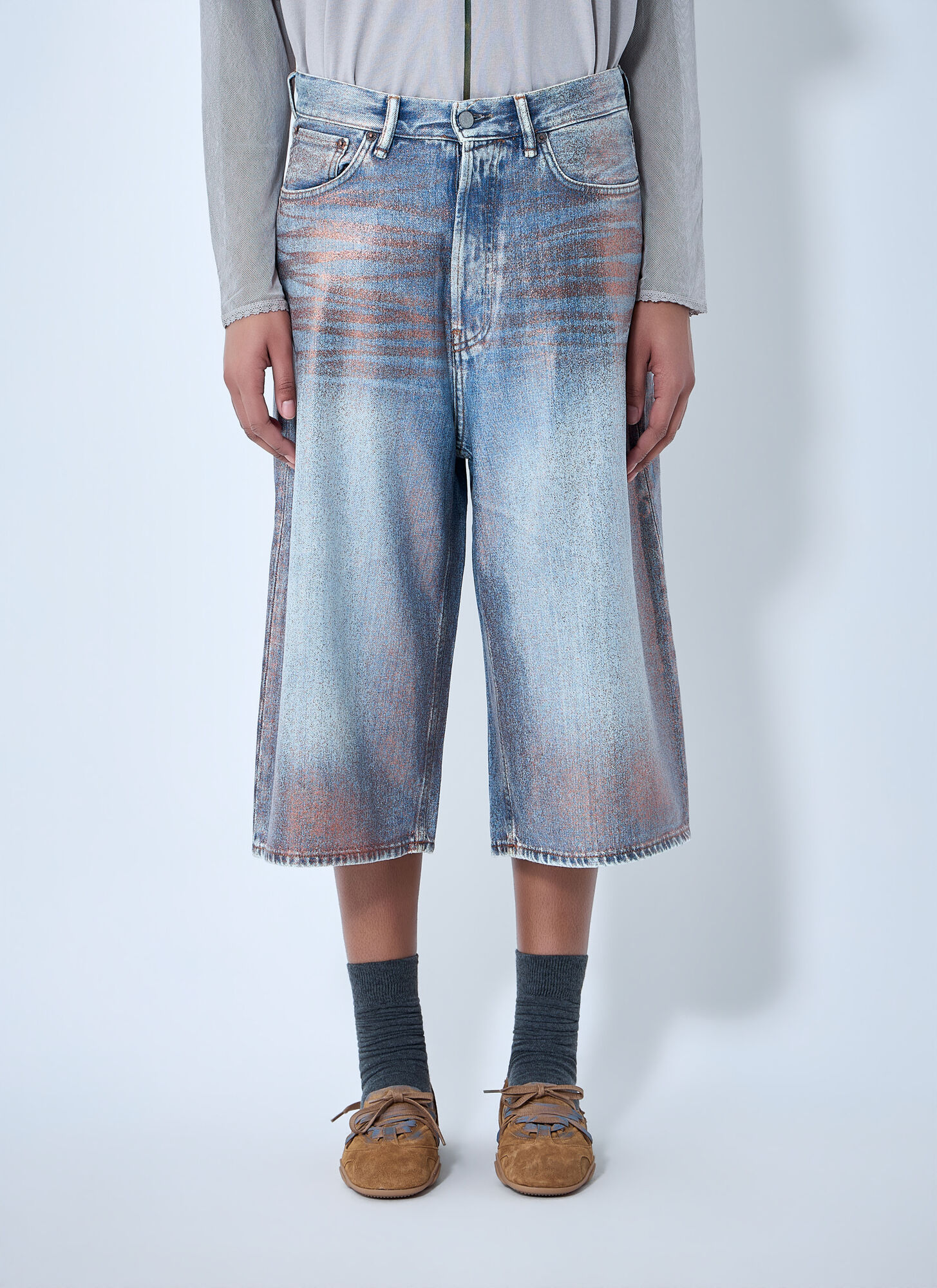 Acne Studios Acne Studios Denim Shorts - Woman Jeans Blue M　Acne Studios デニム ショートパンツ - 女性ジーンズ ブルー M