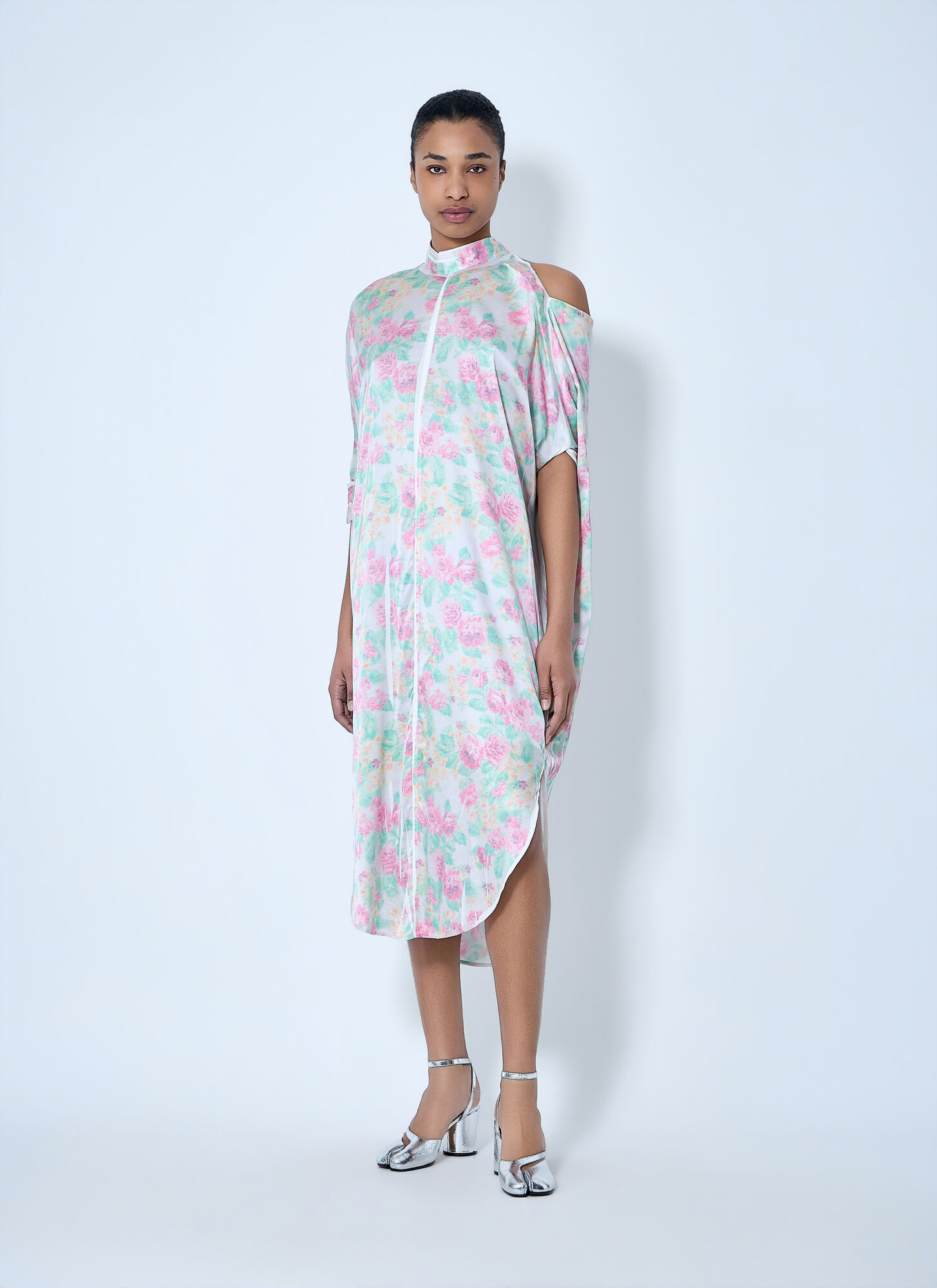  Acne Studios Acne Studios Asymmetric Hem Midi Dress - Frau Kleider White Fr - 34 