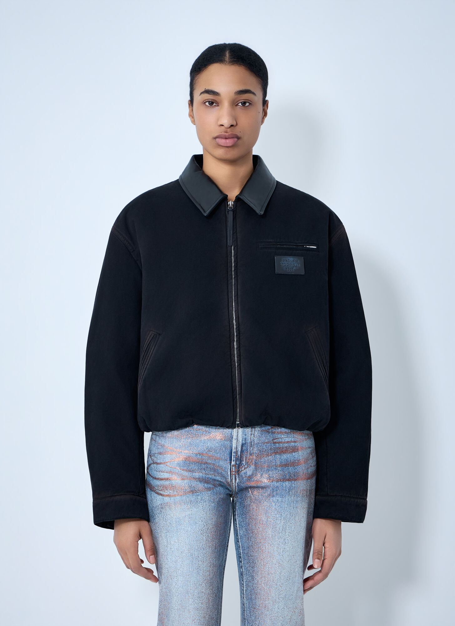 Acne Studios Women's Black Bomber Blouson - Woman Jackets Fr - 36