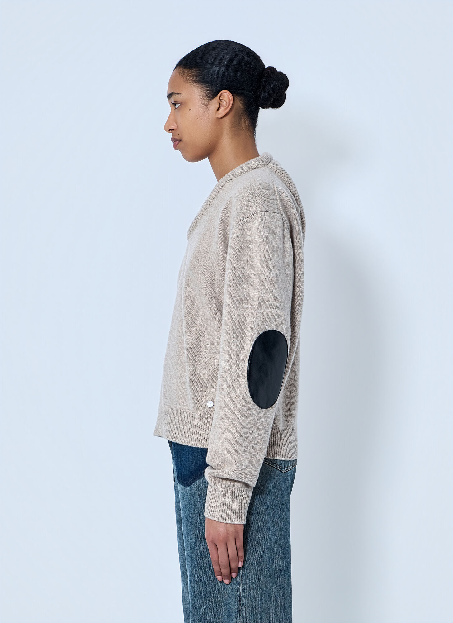  Acne Studios Acne Studios Open Back Wool Knit - Frau Strick Beige S 