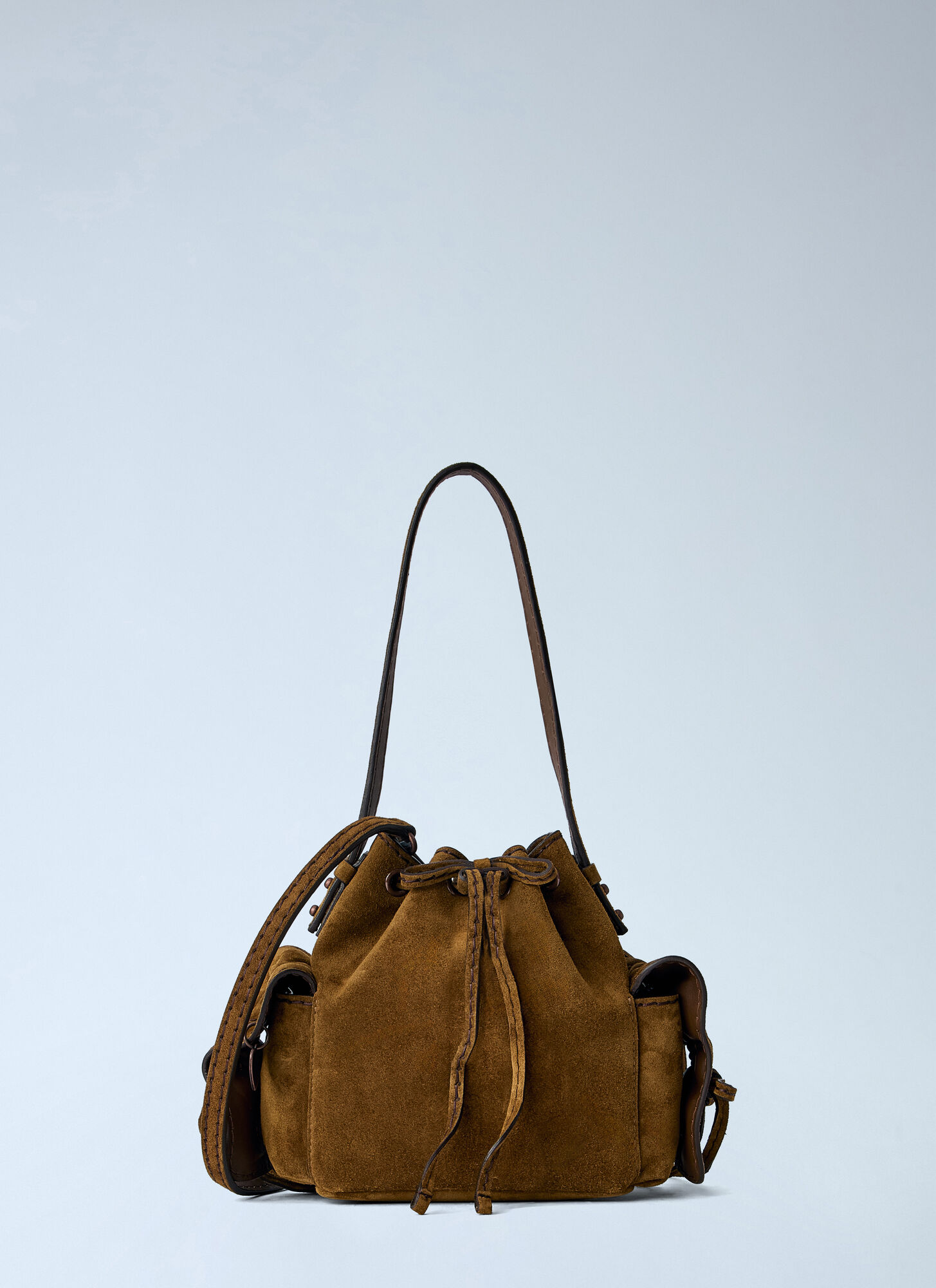 Acne Studios Women's Brown Multipocket Mini Bucket Bag - Woman Handbags One Size