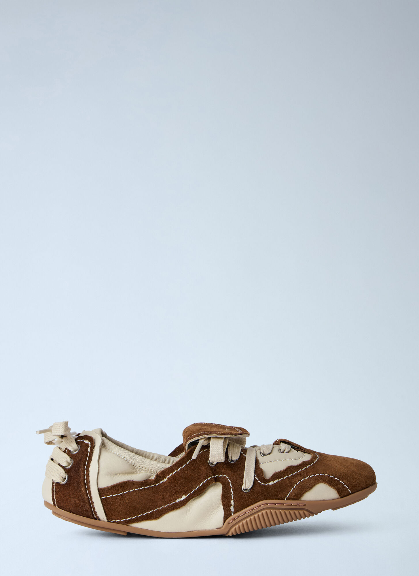 Acne Studios Suede Overlays Ballerina Sneakers - Woman Sneakers Brown Eu - 37　Acne Studios スエード オーバーレイ バレリーナ スニーカー - 女性スニーカー ブラウン EU - 37 Acne