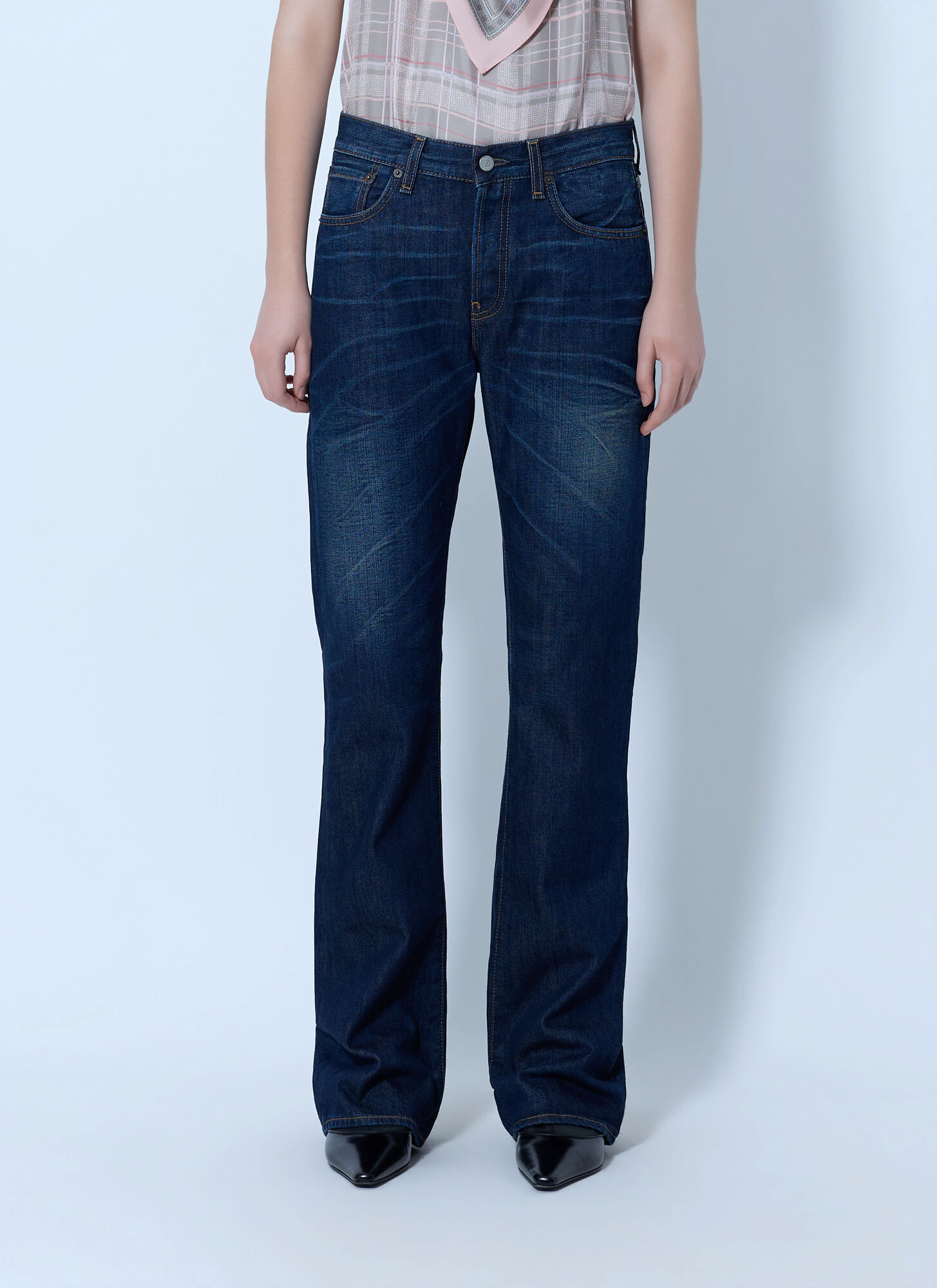 Acne Studios Regular Fit 2009f Jeans - Woman Jeans Dark Blue L