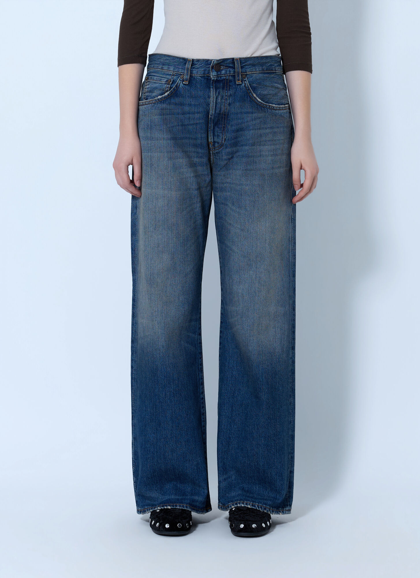 Acne Studios Regular Fit 2021f Jeans - Woman Jeans Blue 31
