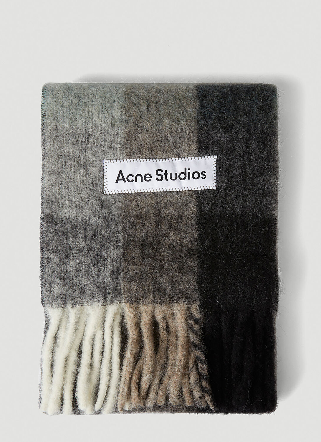 Acne Studios Check Scarf - Man Scarves Green One Size