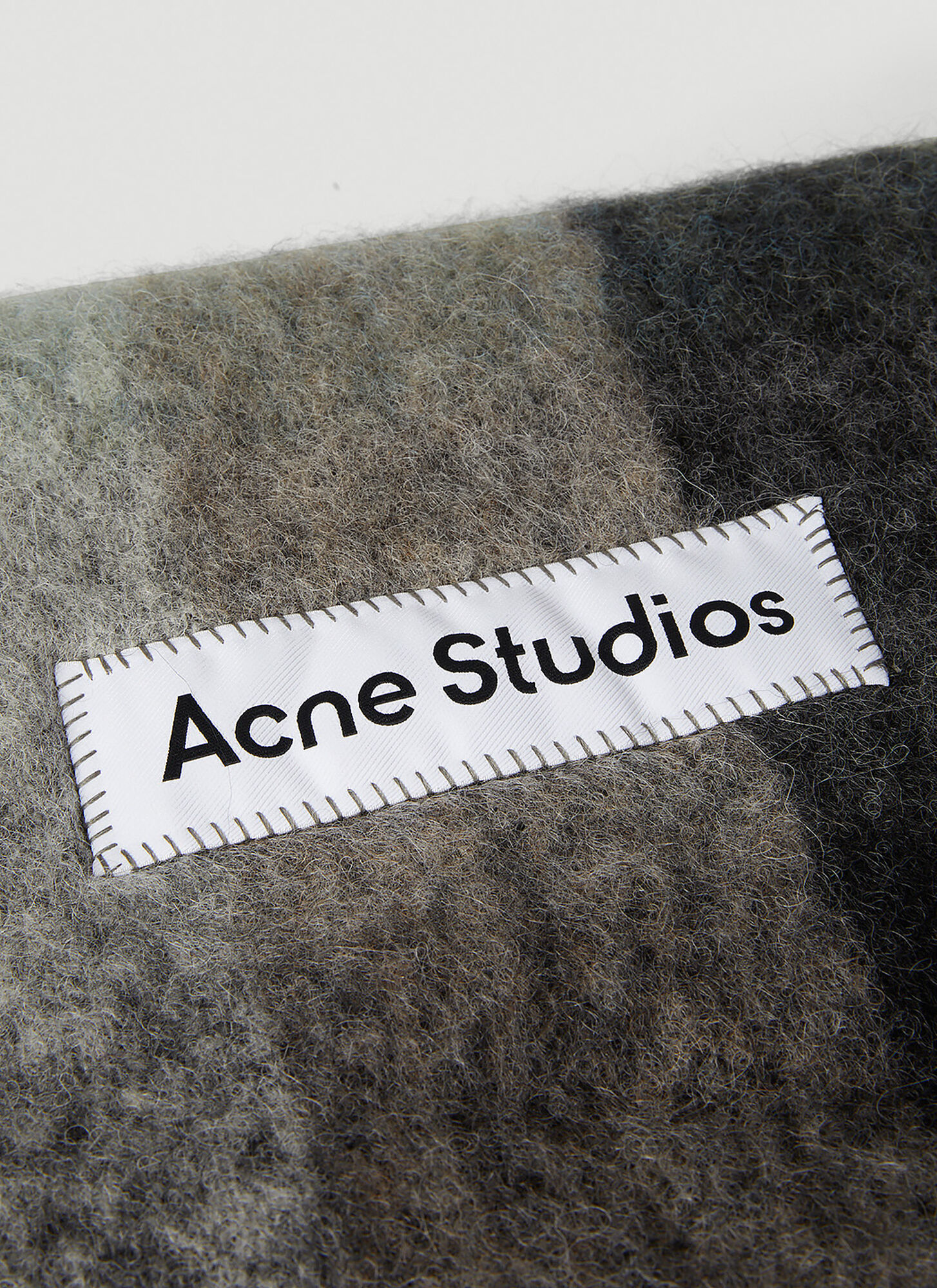  Acne Studios Acne Studios Check Scarf - Mann Schals Green One Size 