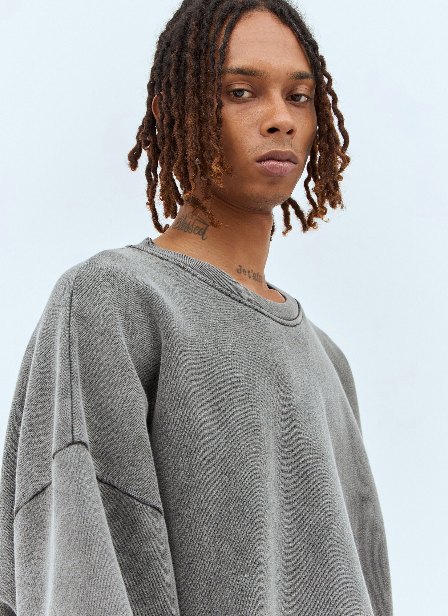  Acne Studios Acne Studios Logo Patch Sweatshirt -  Sweatshirts Grey Xxl - Xxxl 