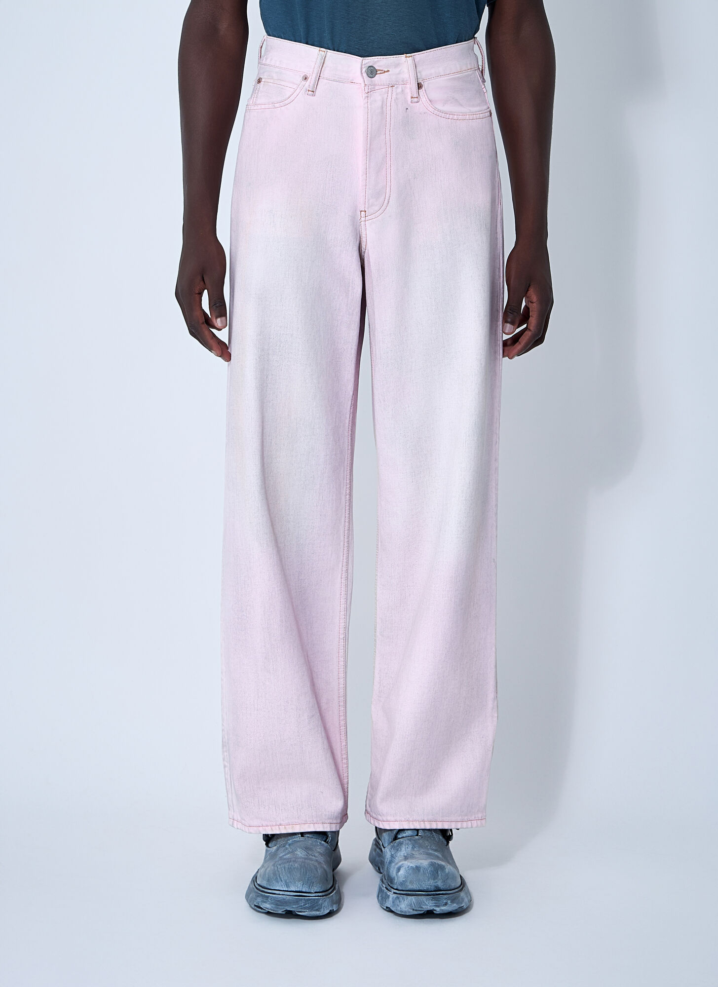 Acne Studios Acne Studios 1981 Coated Jeans -  Jeans Pink Xxl　Acne Studios 1981 コーティング ジーンズ - ジーンズ ピンク Xxl