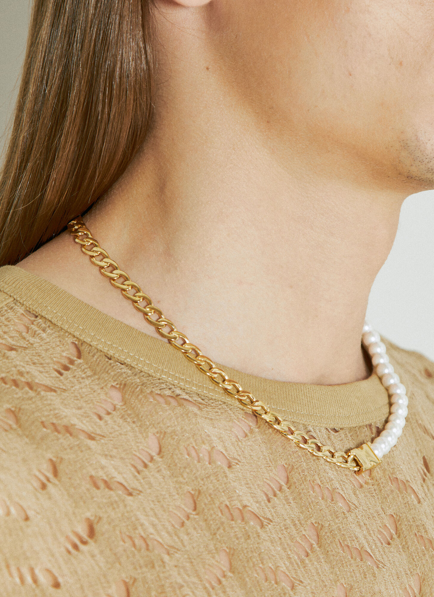  Alan Crocetti Alan Crocetti Maxi Mix Unity Curb Chain Necklace -  Schmuck Gold One Size 