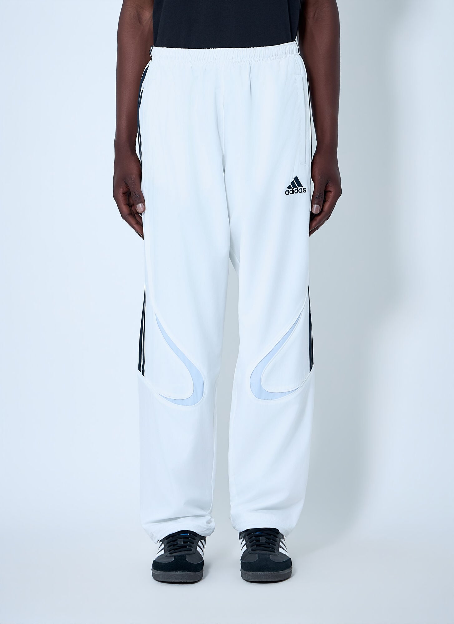 Adidas Track Pants In Technical Fabric - Man Track Pants White L