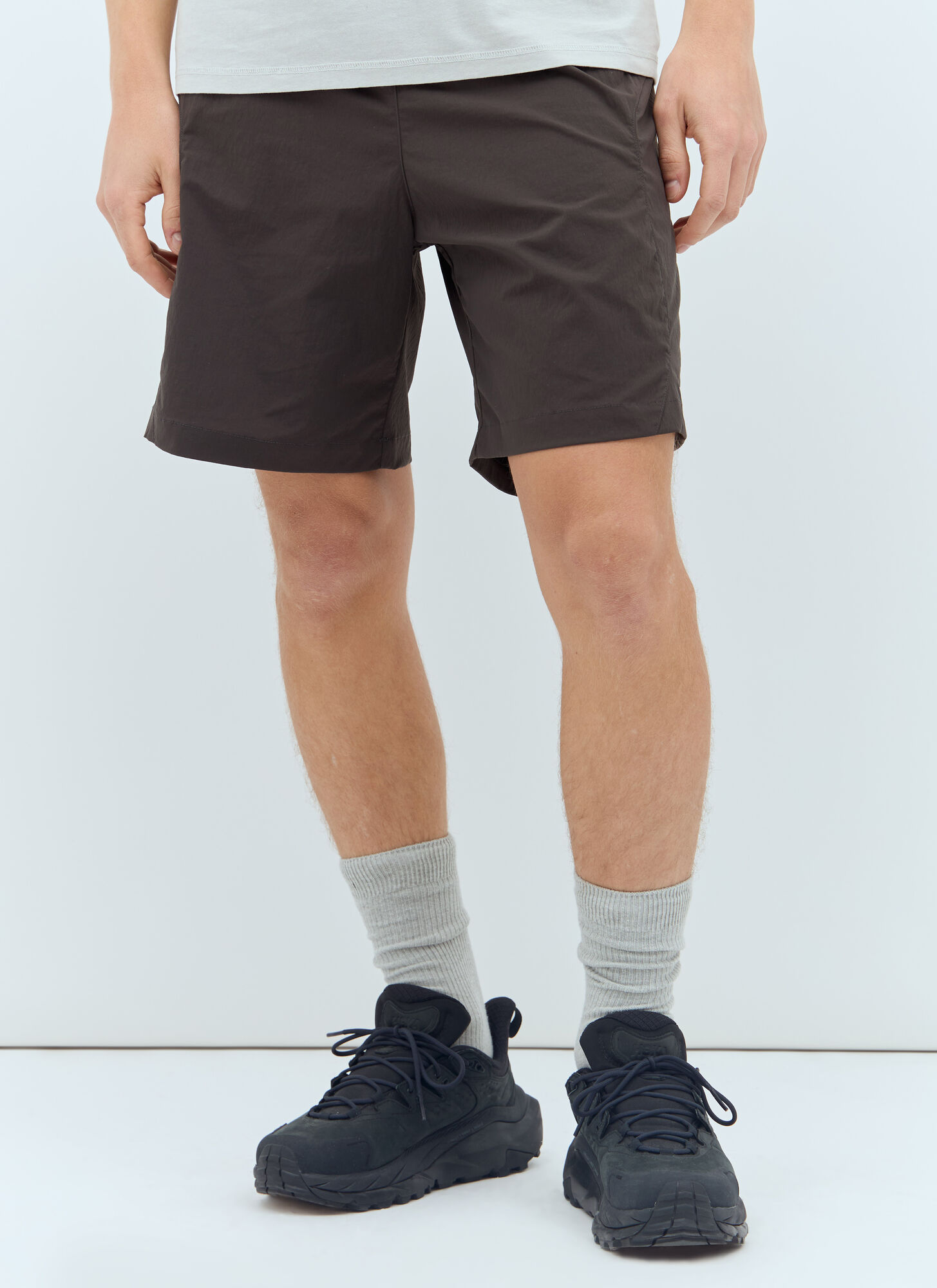 Shop Affxwrks Flex Track Shorts In Brown