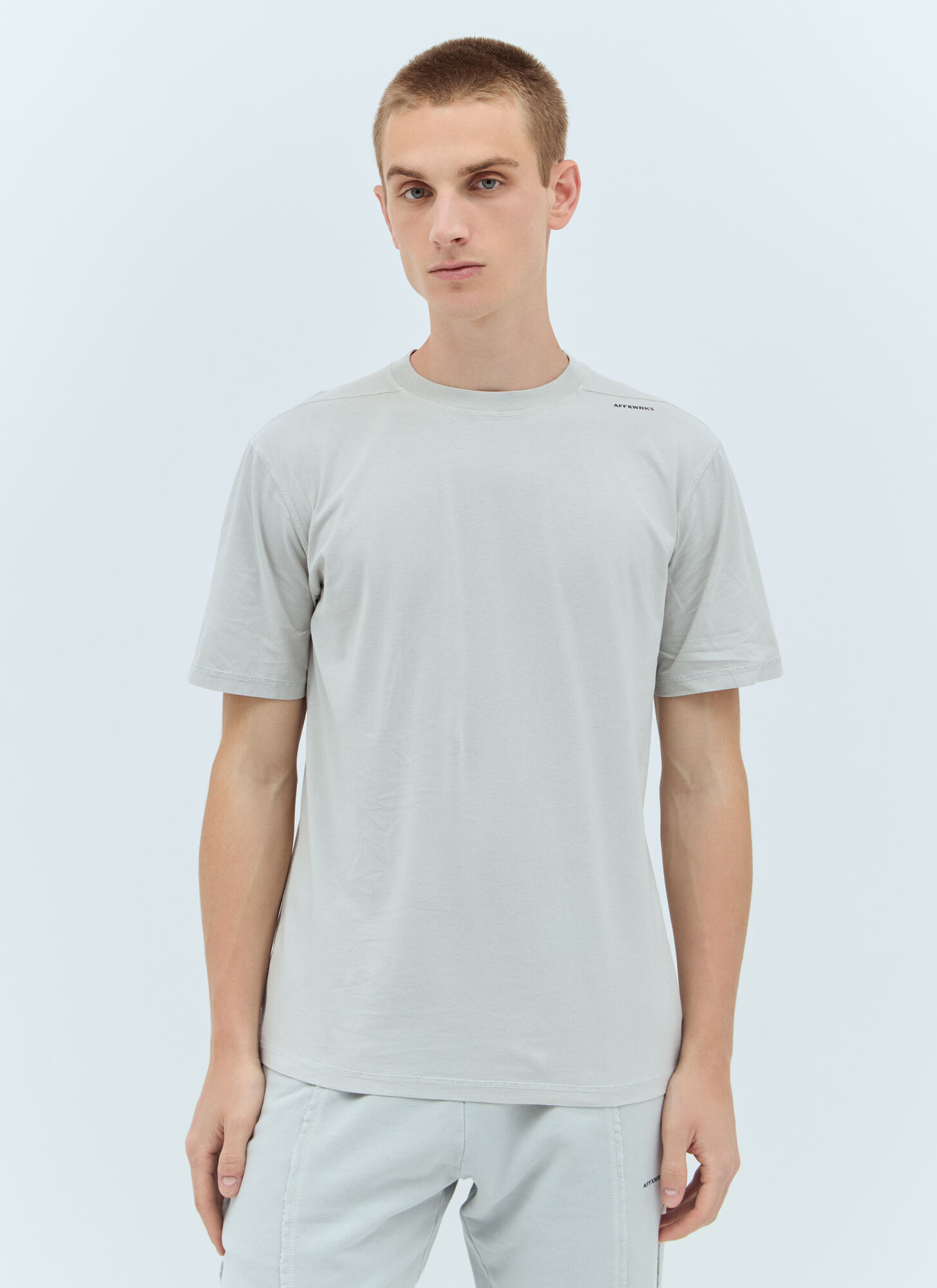 Affxwrks Logo-print T-shirt In Grey
