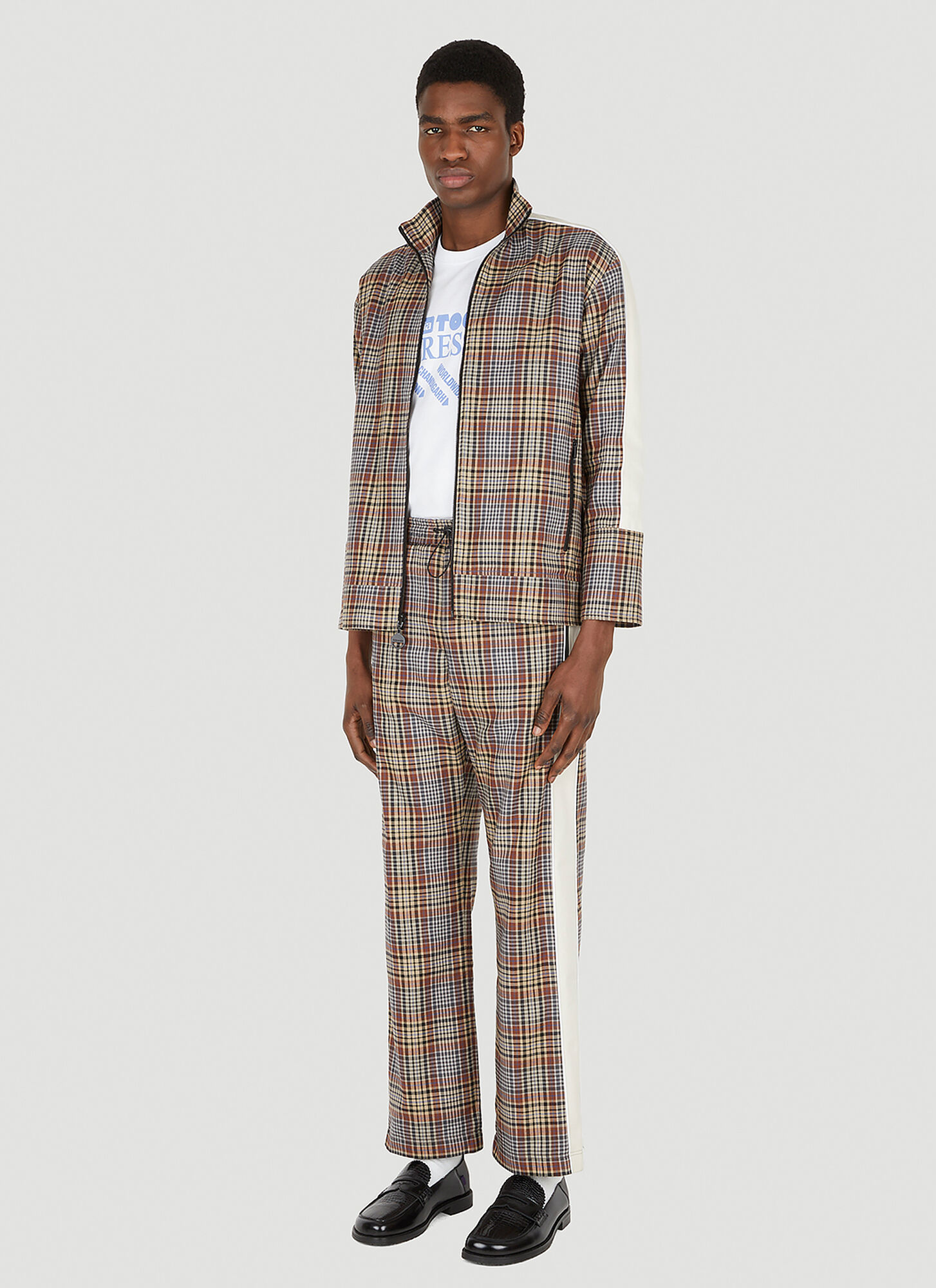  Ahluwalia Ahluwalia Akin Check Pants - Mann Hosen Brown M 