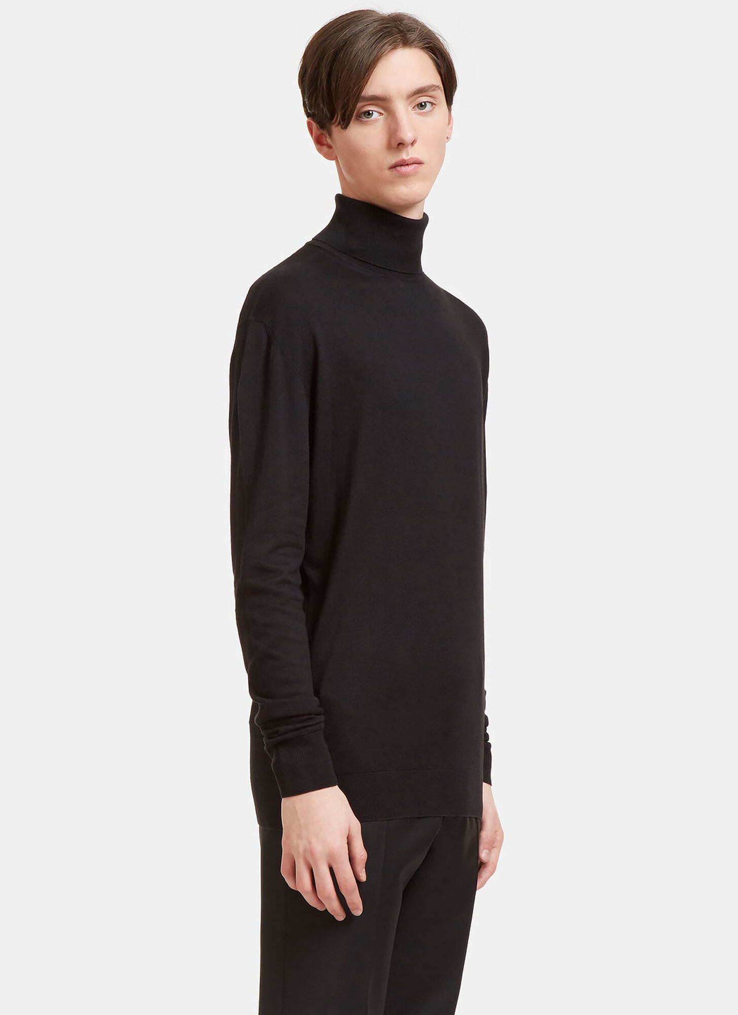  Aiezen Aiezen Aiezen Männer Kaschmir-seiden Rollkragenpullover - Mann Strick Black Xs 