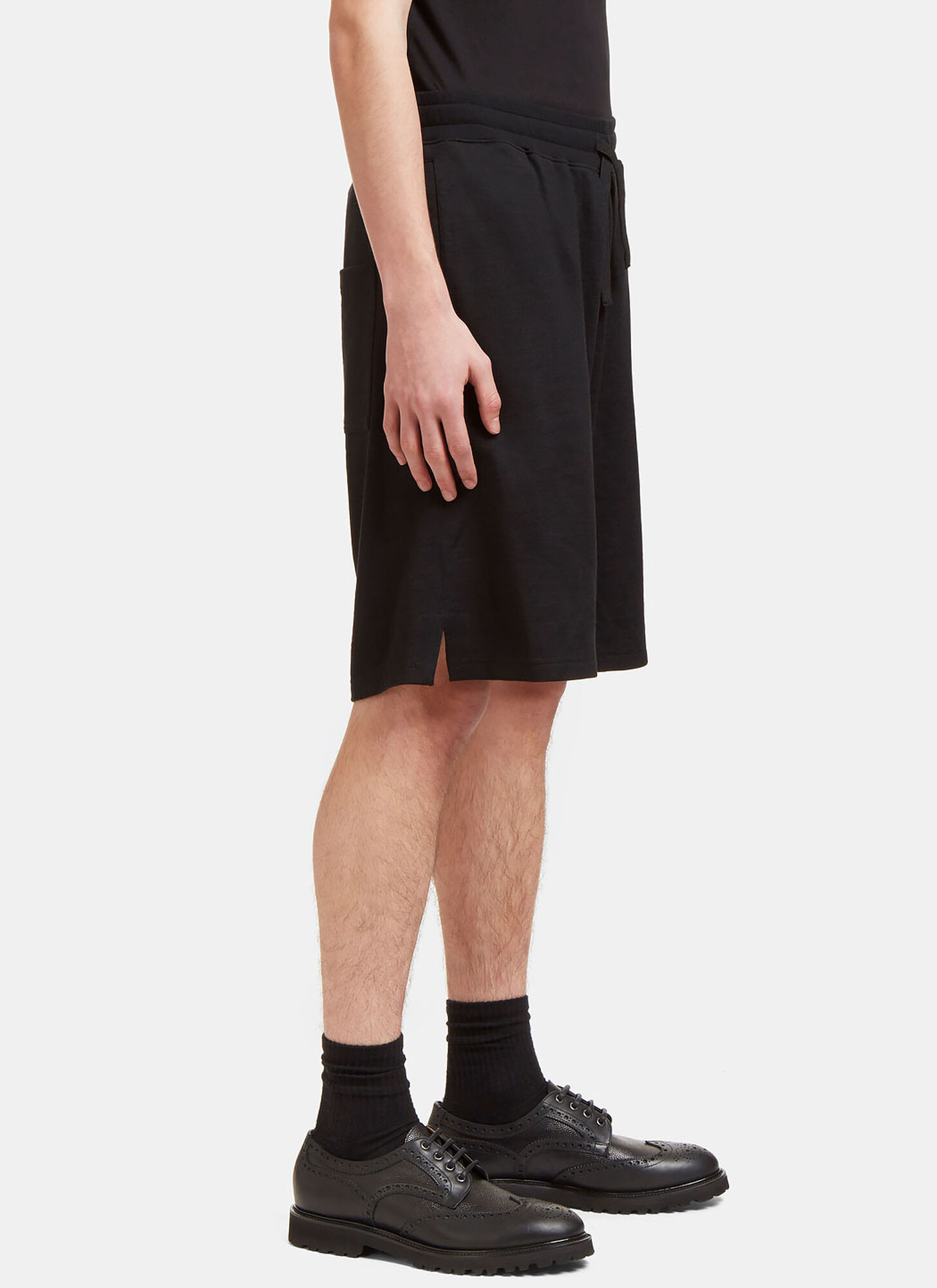  Aiezen Aiezen Wool-blend Oversized Bermuda Shorts - Mann Shorts Black Xl 