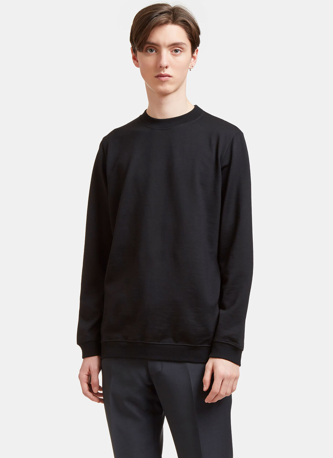Aiezen Wool-blend Crewneck Sweater - Man Sweatshirts Black Xs