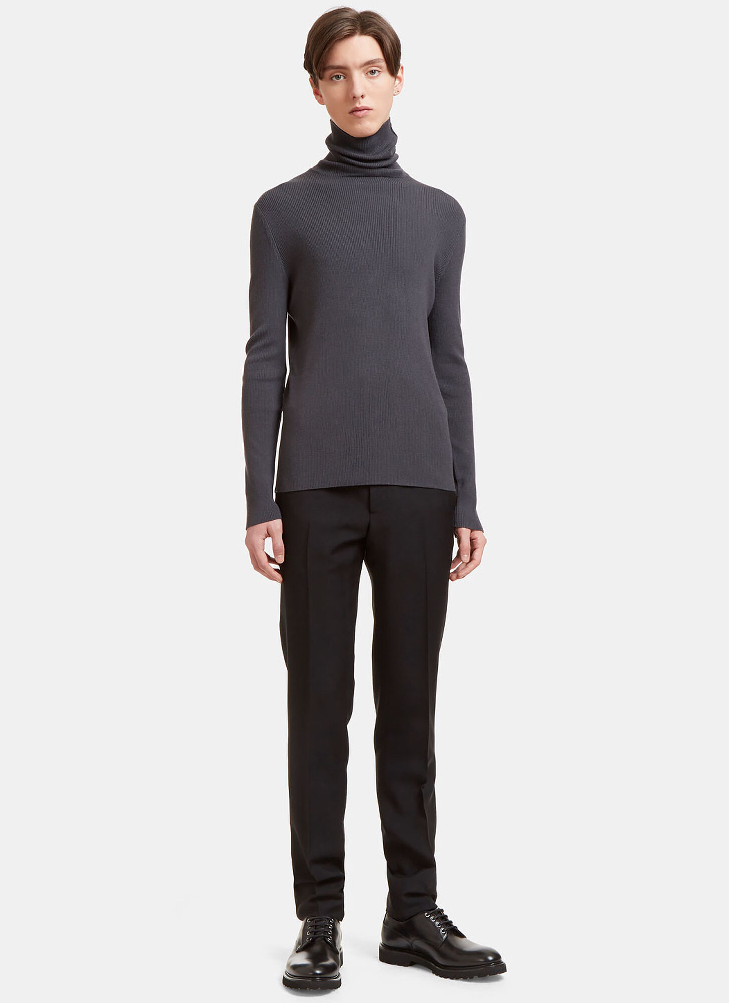  Aiezen Aiezen Wool-blend Turtleneck Sweater - Mann Strick Grey L 