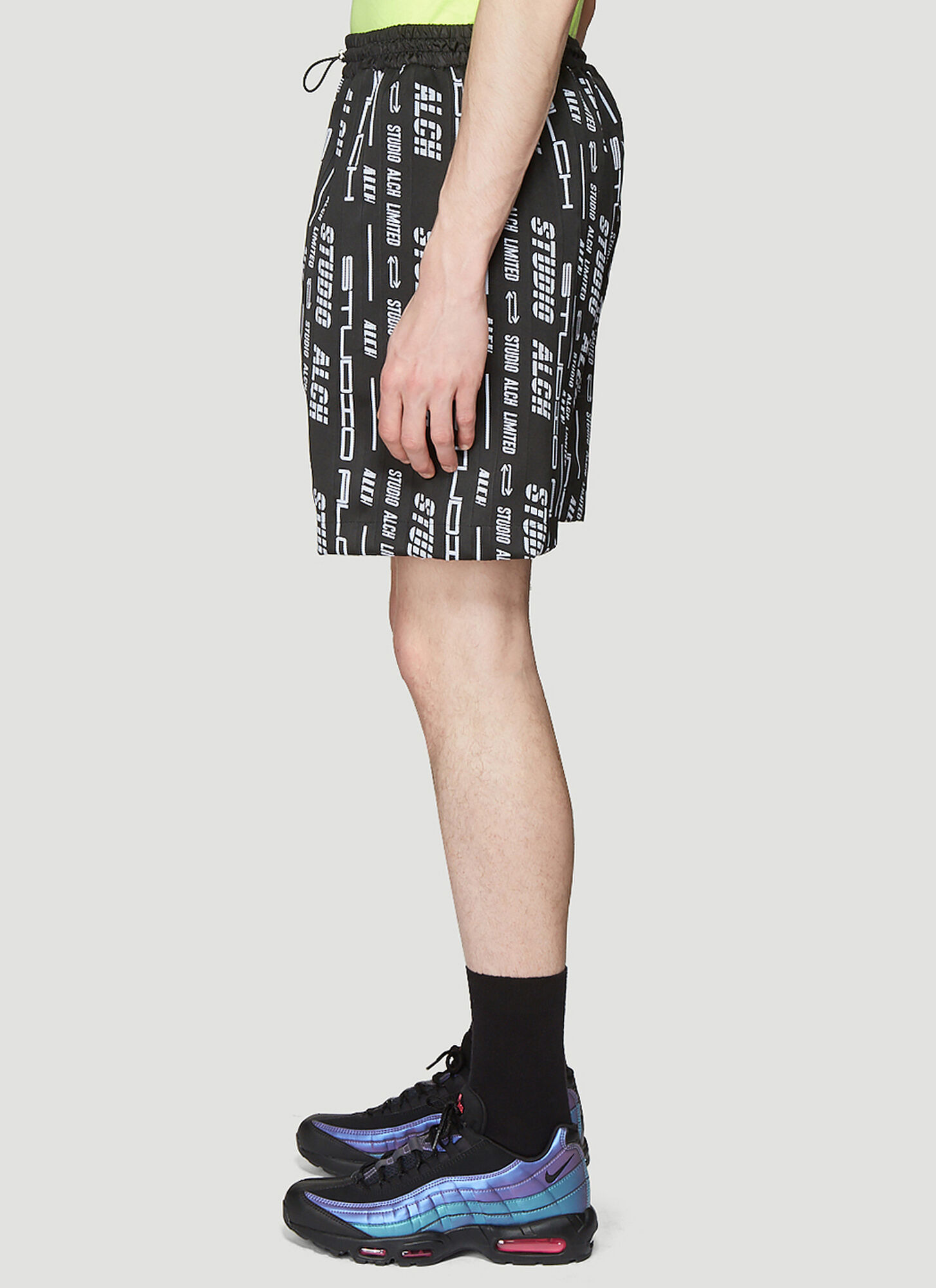  Studio Alch Studio Alch Lanyard Logo Shorts - Mann Shorts Black S 