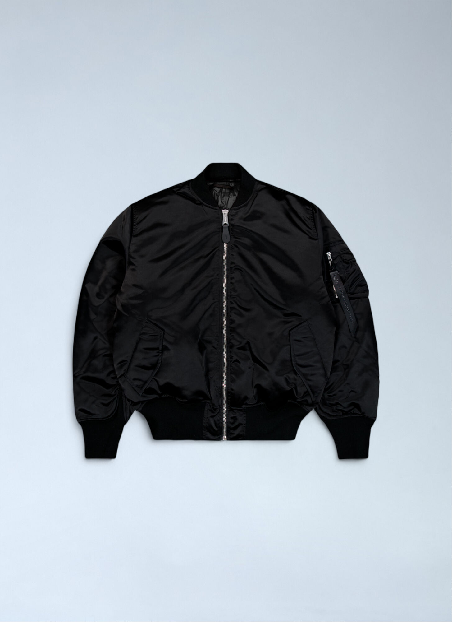 Alpha Industries Ma-1 Base Flight Bomber Jacket In Black
