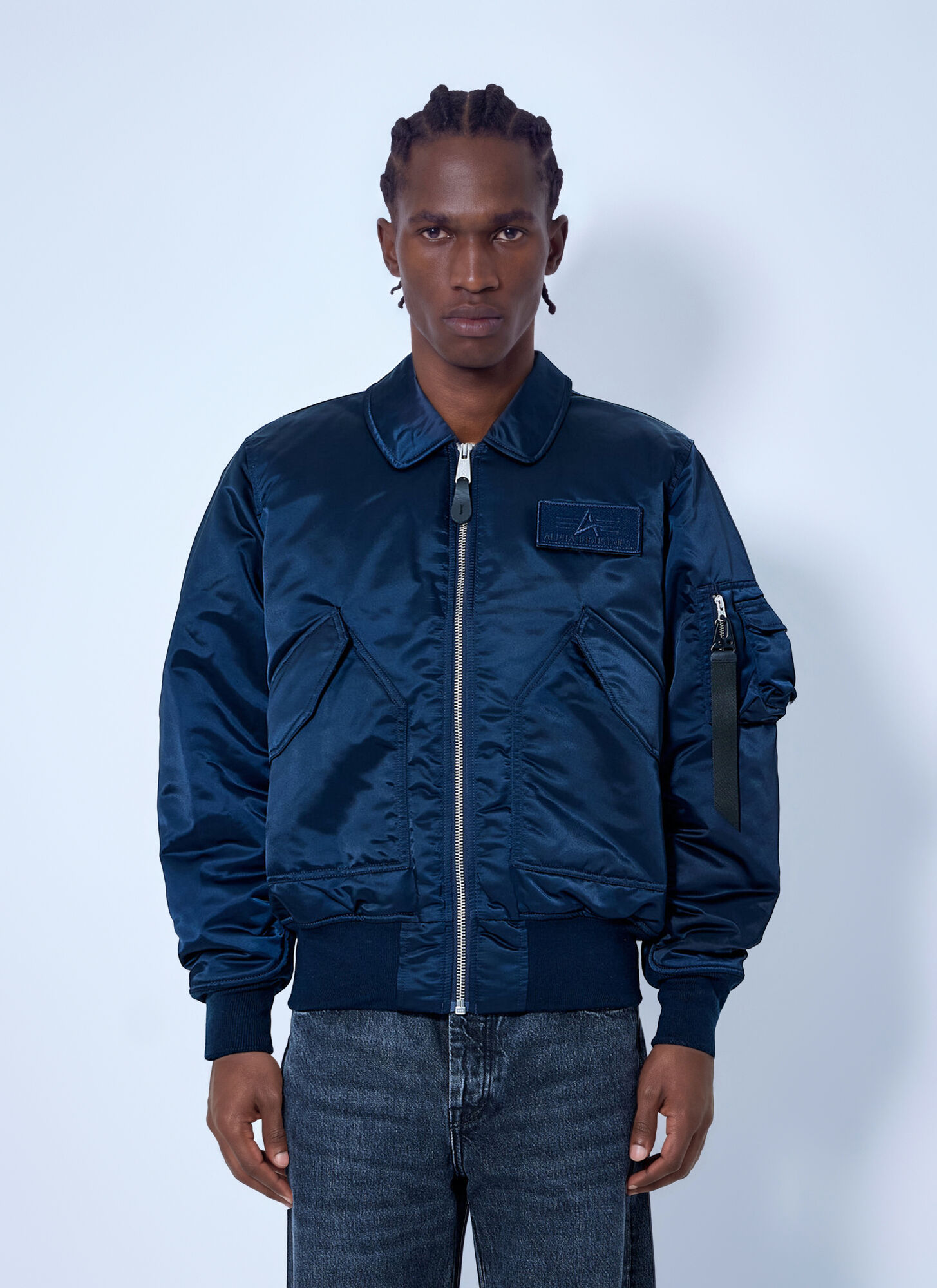 Alpha Industries Cwu-45/P Base Uv Loose Bomber Jacket - Jackets Blue L