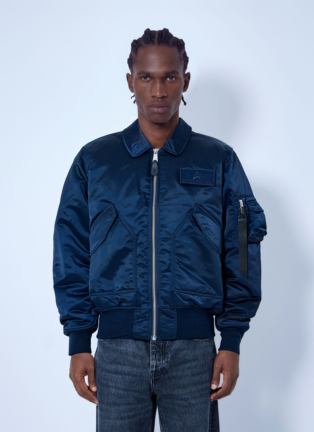 Alpha Industries Cwu-45/p Base Uv Loose Bomber Jacket - Jackets Blue L
